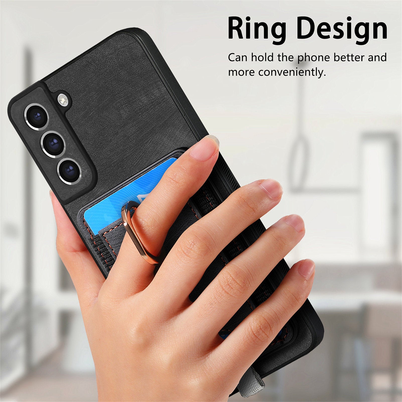 D7 For Samsung Galaxy S21 FE 5G Case Retro Leather+TPU Phone Cover with Detachable Card Holder