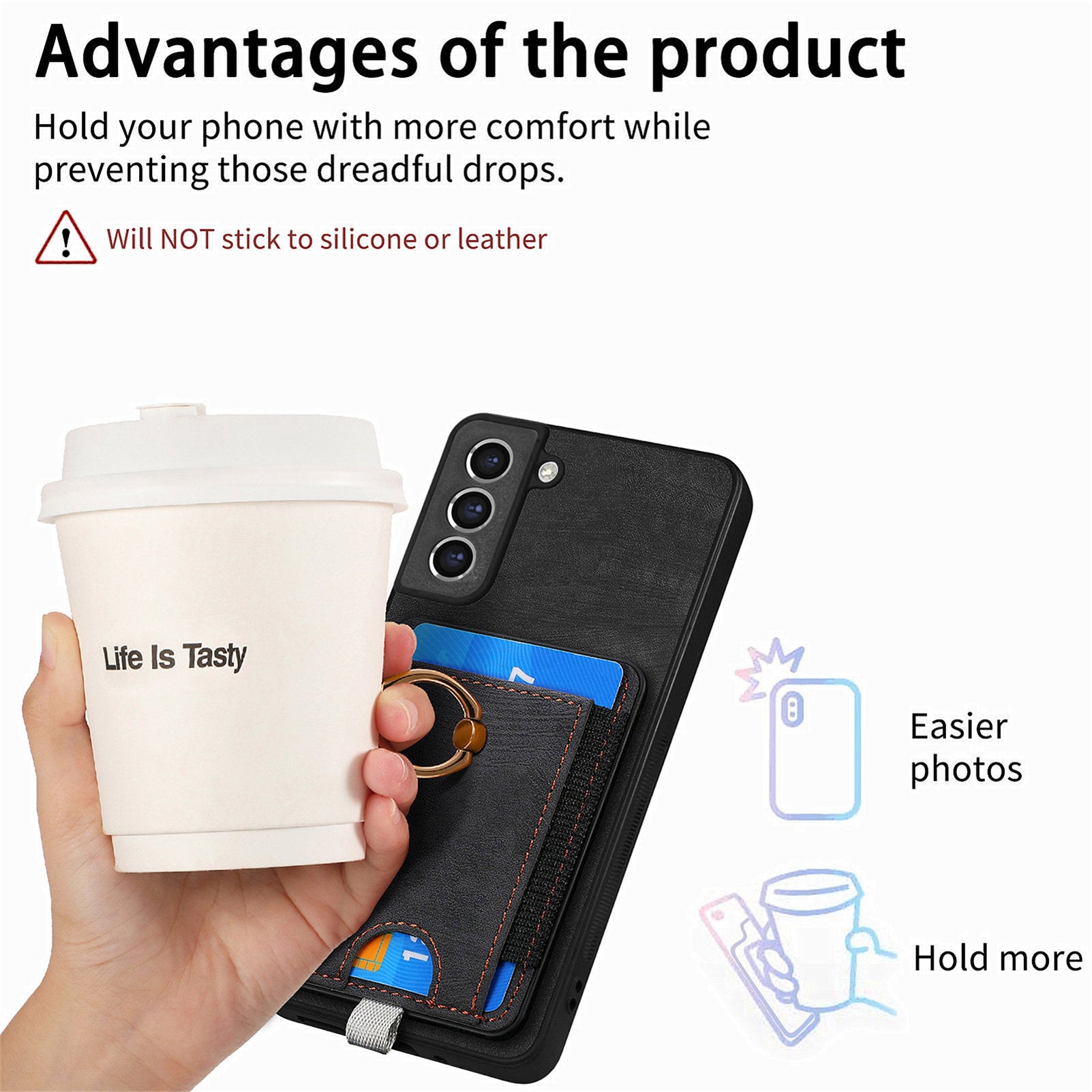 D7 For Samsung Galaxy S21 FE 5G Case Retro Leather+TPU Phone Cover with Detachable Card Holder