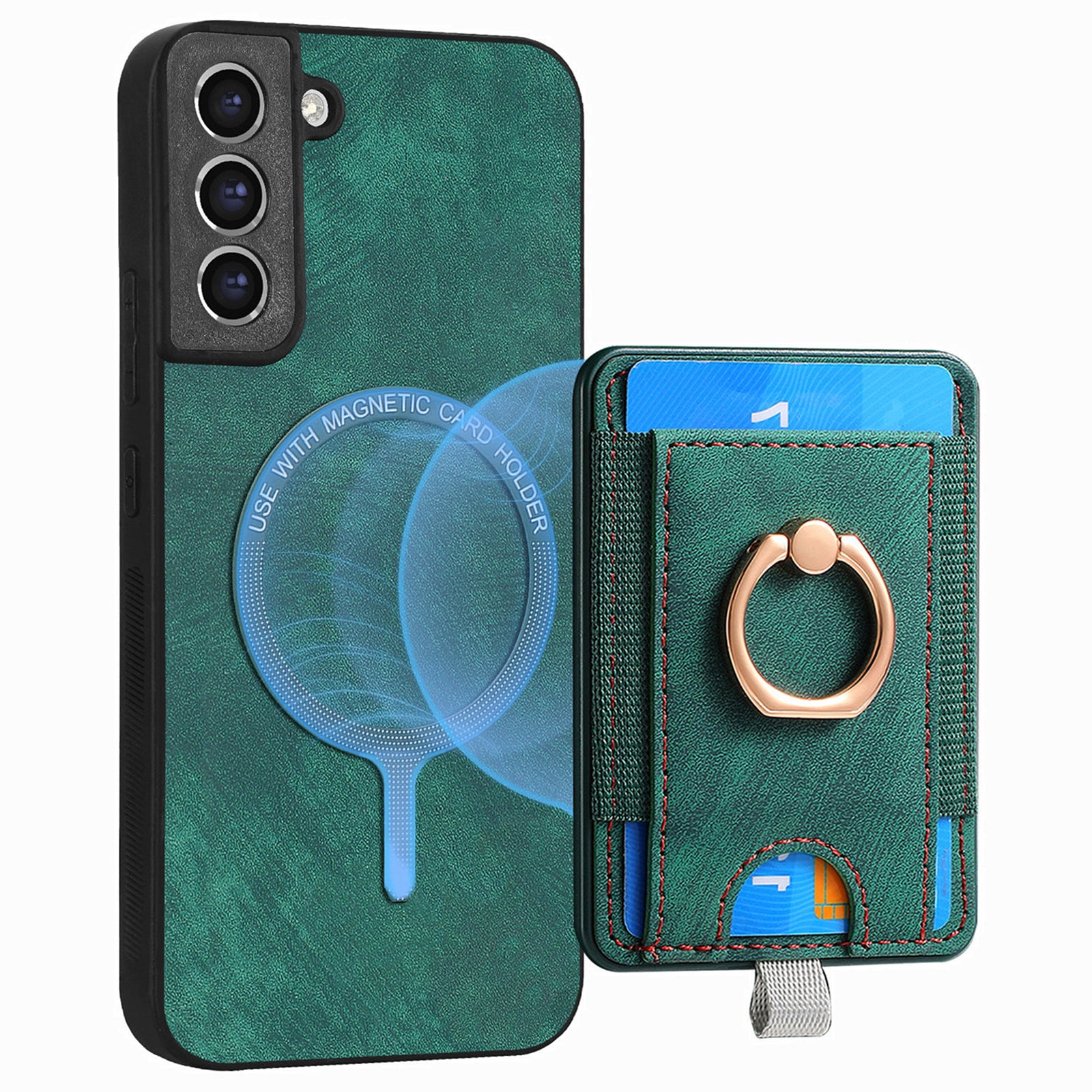 D7 For Samsung Galaxy S21 FE 5G Case Retro Leather+TPU Phone Cover with Detachable Card Holder