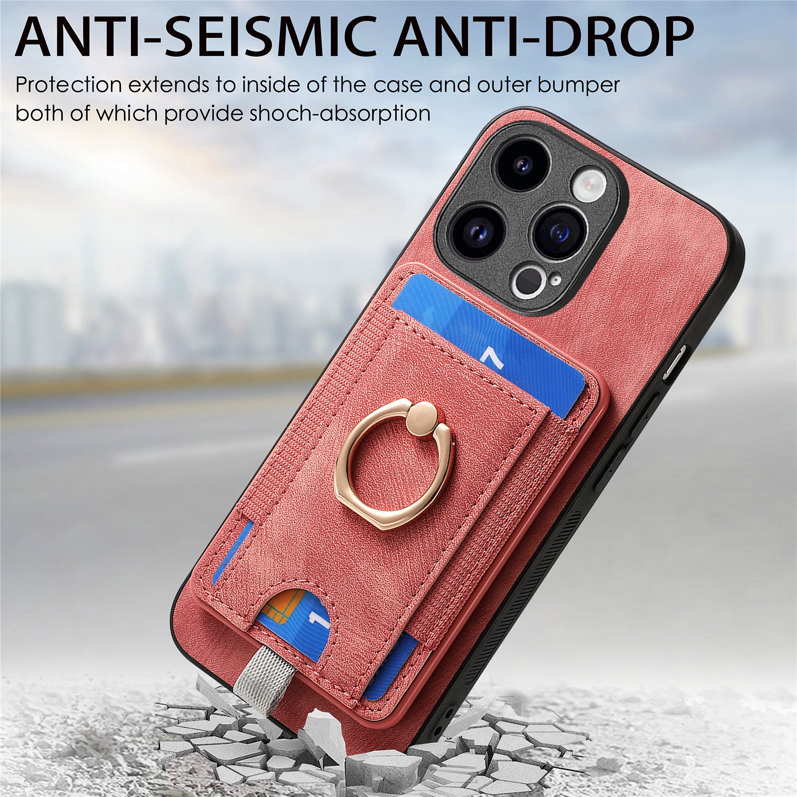 D7 For iPhone 13 Pro Max Kickstand Case Detachable Magnetic Card Slot Phone Cover