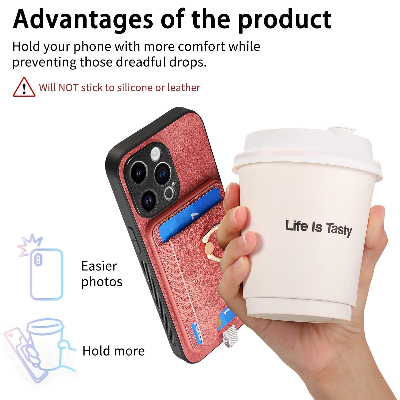 D7 For iPhone 13 Pro Max Kickstand Case Detachable Magnetic Card Slot Phone Cover