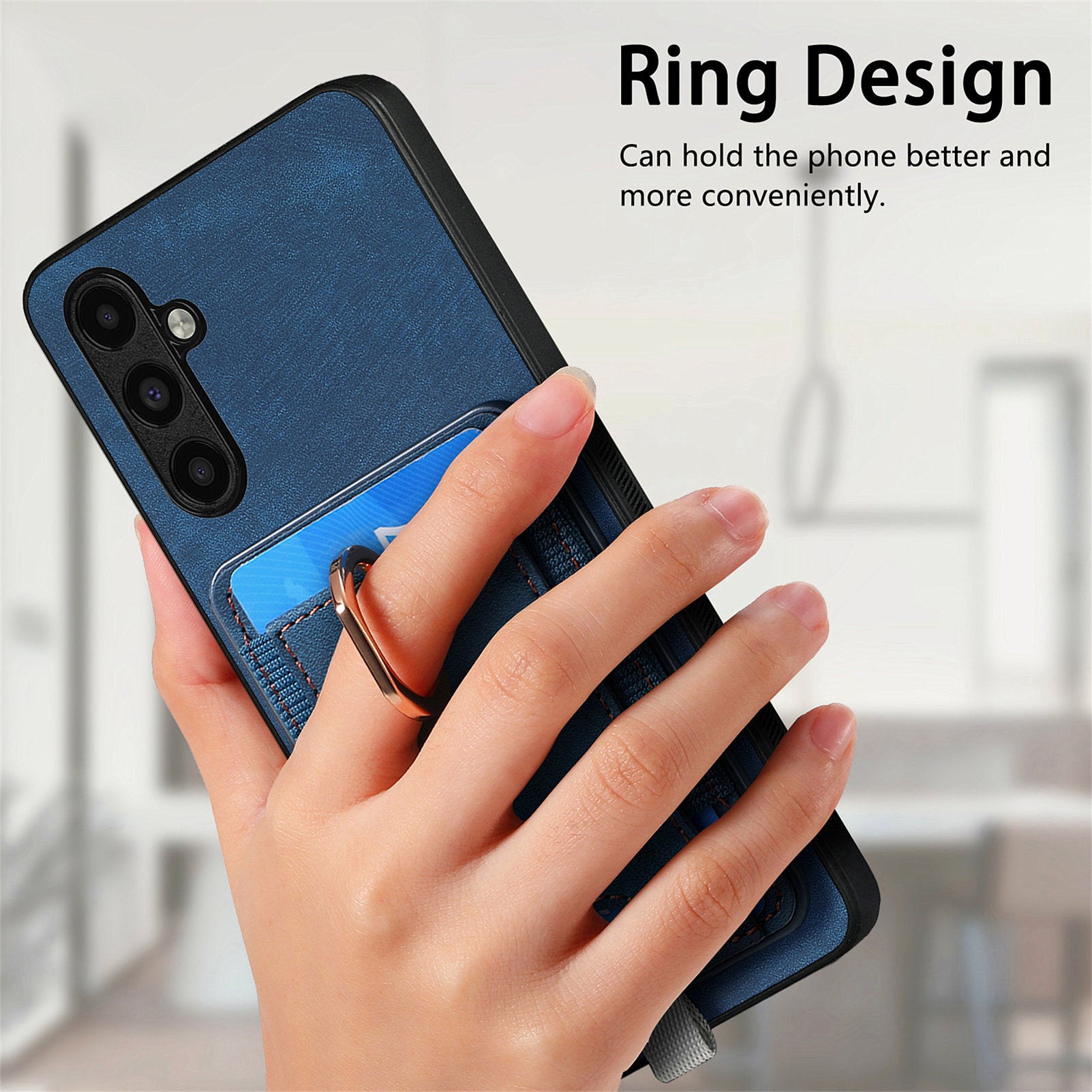 D7 For Samsung Galaxy A55 5G Case Detachable Card Slot Magnetic Phone Case with Kickstand