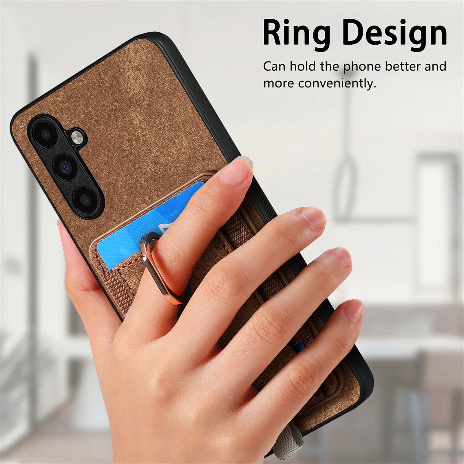 D7 For Samsung Galaxy A54 5G Case Kickstand Leather+TPU Phone Cover 2-in-1 Detachable