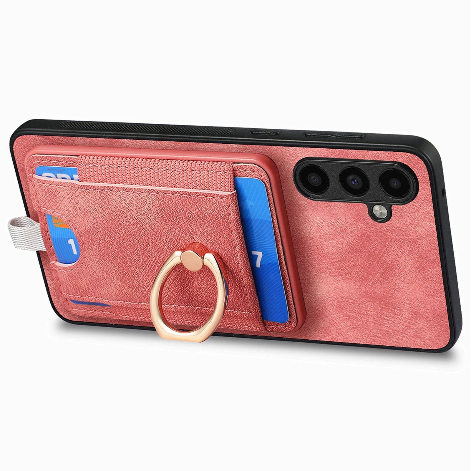 D7 For Samsung Galaxy A35 5G Kickstand Case Detachable Card Holder Retro Phone Cover