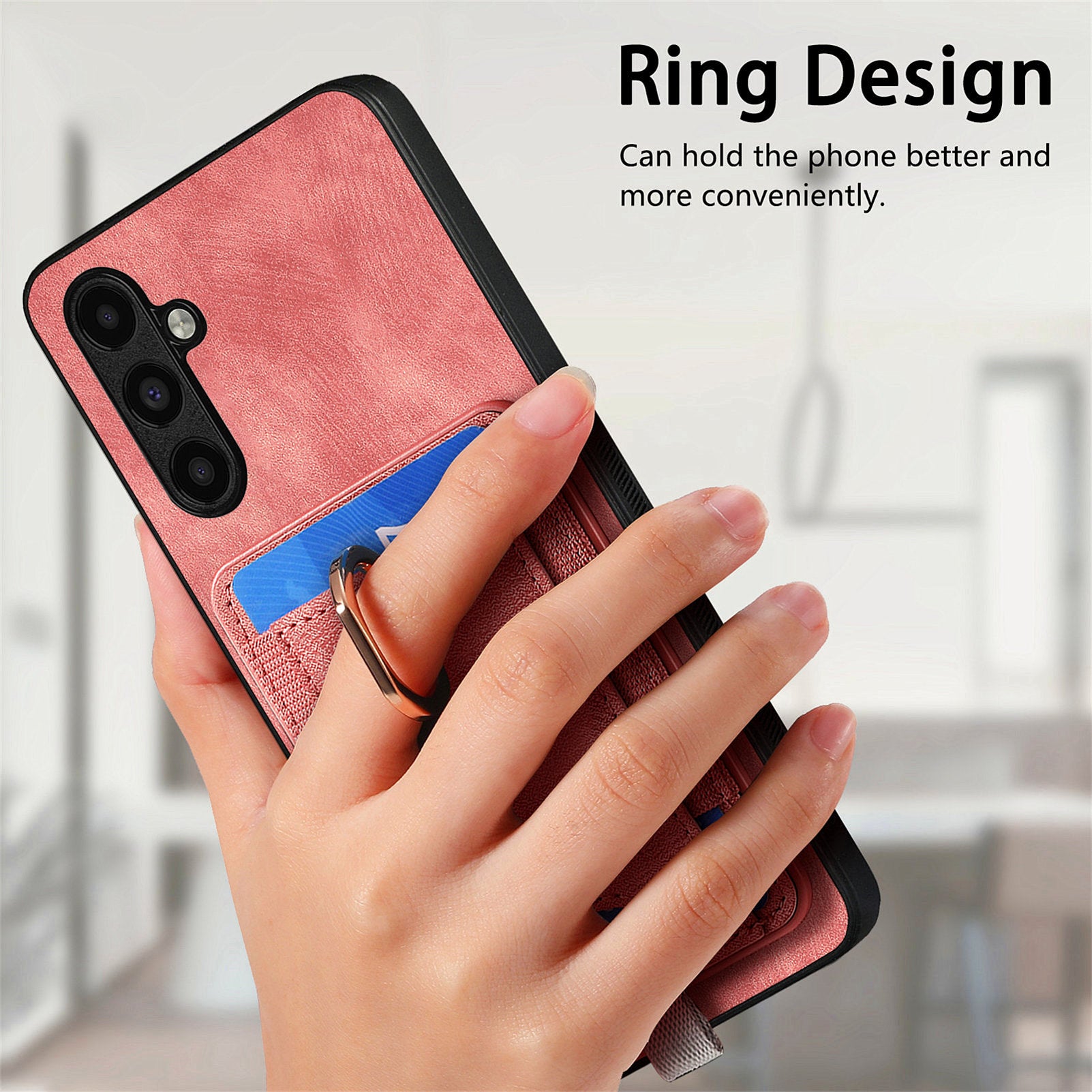D7 For Samsung Galaxy A35 5G Kickstand Case Detachable Card Holder Retro Phone Cover