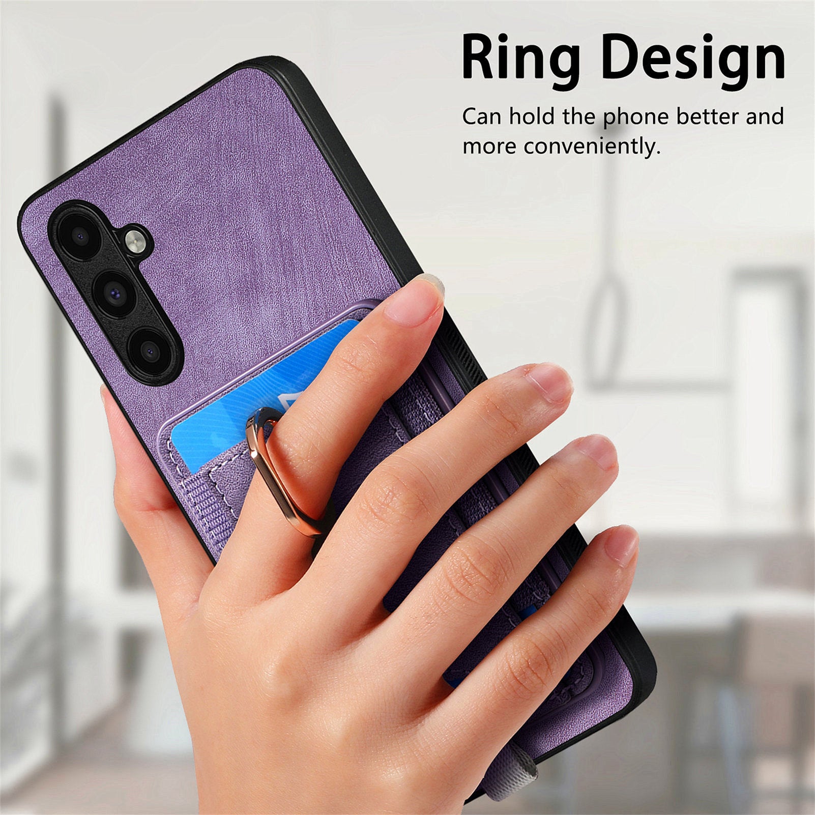 D7 For Samsung Galaxy A34 5G Kickstand Case Detachable Card Slot Magnetic Phone Cover