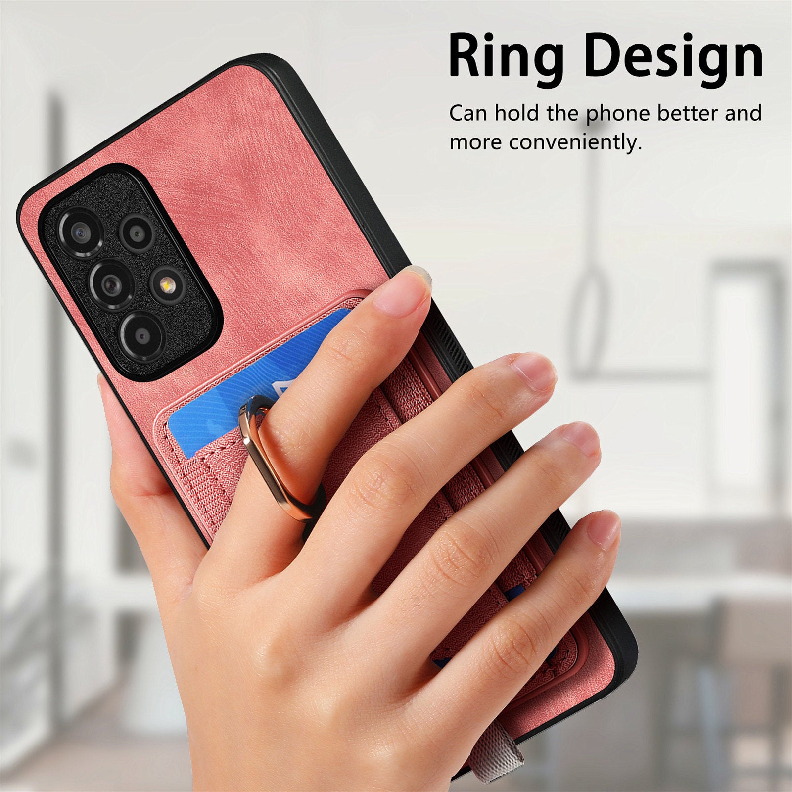 D7 For Samsung Galaxy A13 4G Case with Kickstand Detachable Card Slot Magnetic Phone Shell