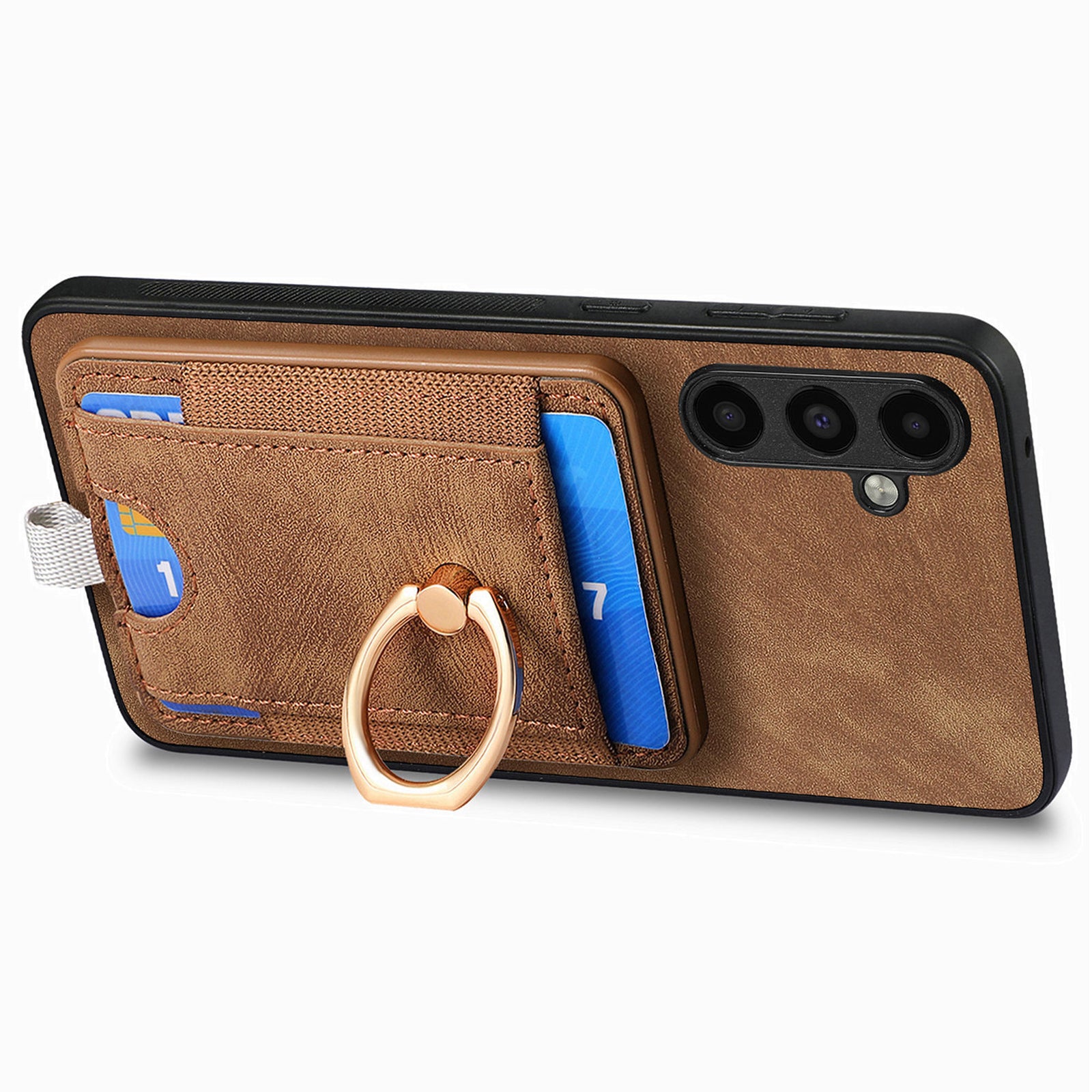 D7 For Samsung Galaxy A15 4G / A15 5G Case Magnetic Card Slot Kickstand Phone Cover