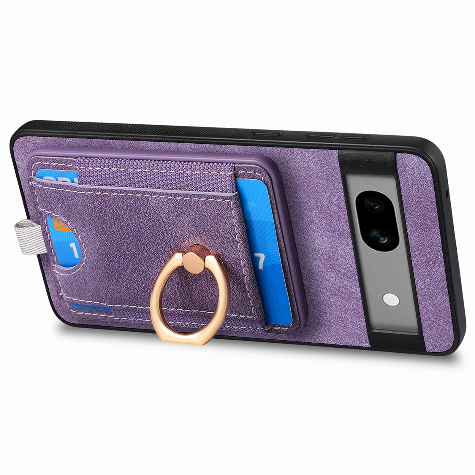 D7 For Google Pixel 7a Case Detachable Magnetic Card Slot Retro Leather+TPU Phone Cover