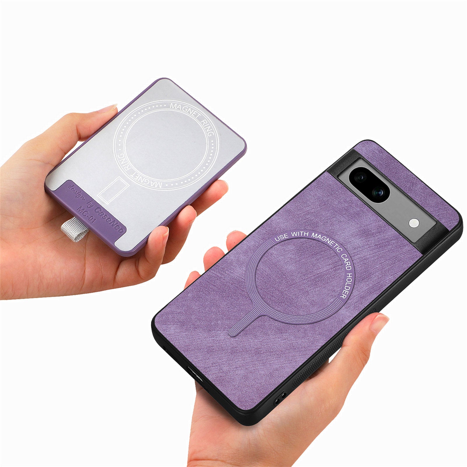 D7 For Google Pixel 7a Case Detachable Magnetic Card Slot Retro Leather+TPU Phone Cover