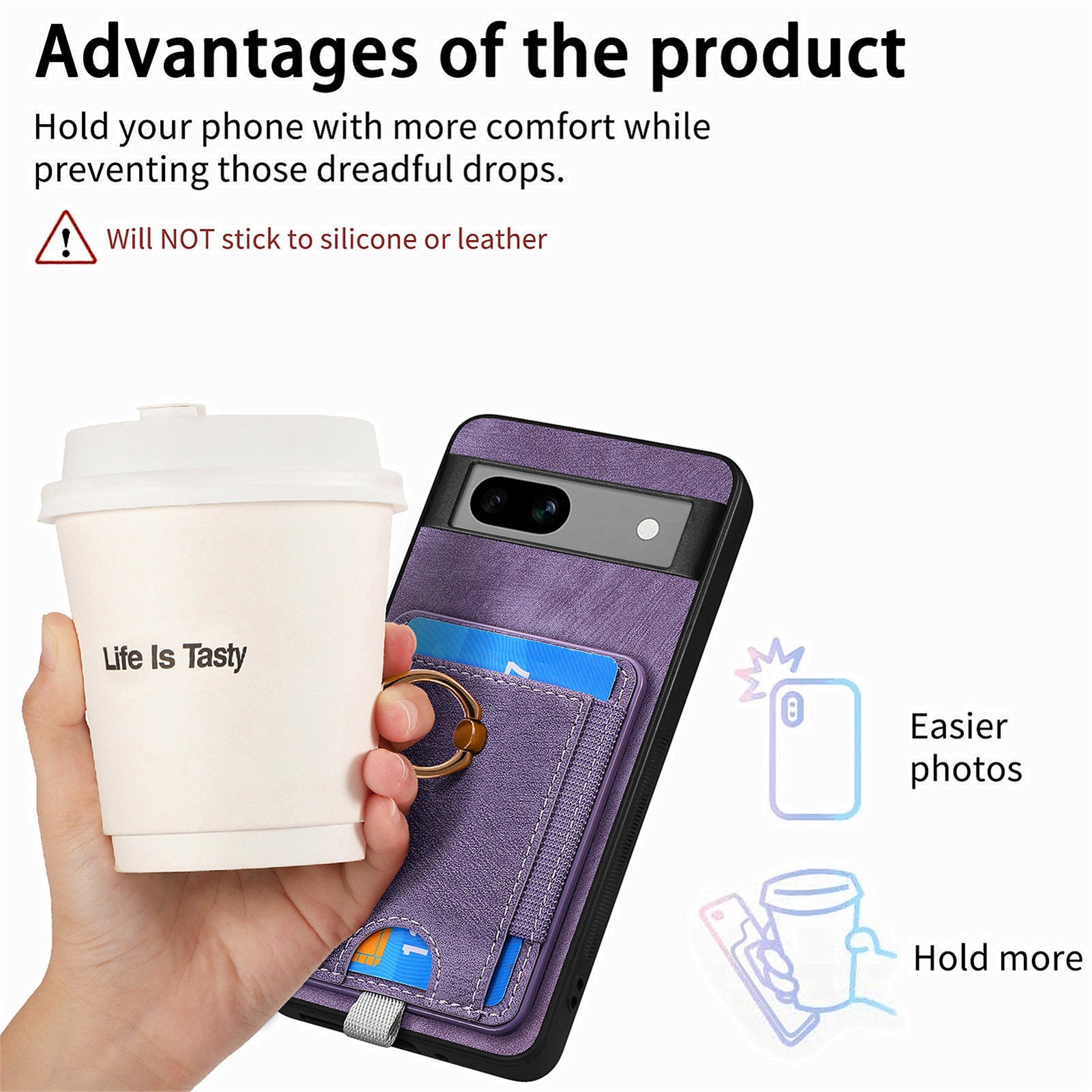 D7 For Google Pixel 7a Case Detachable Magnetic Card Slot Retro Leather+TPU Phone Cover