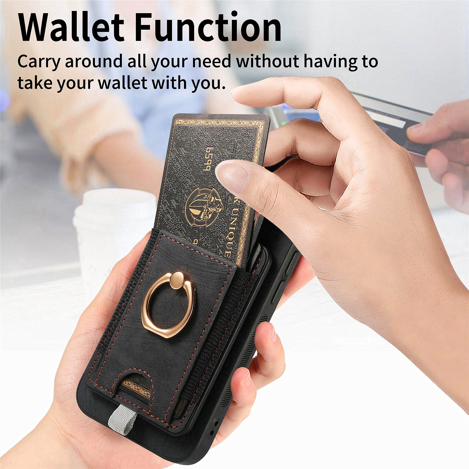 D7 For Google Pixel 8 Kickstand Case Magnetic Card Slot Phone Protector