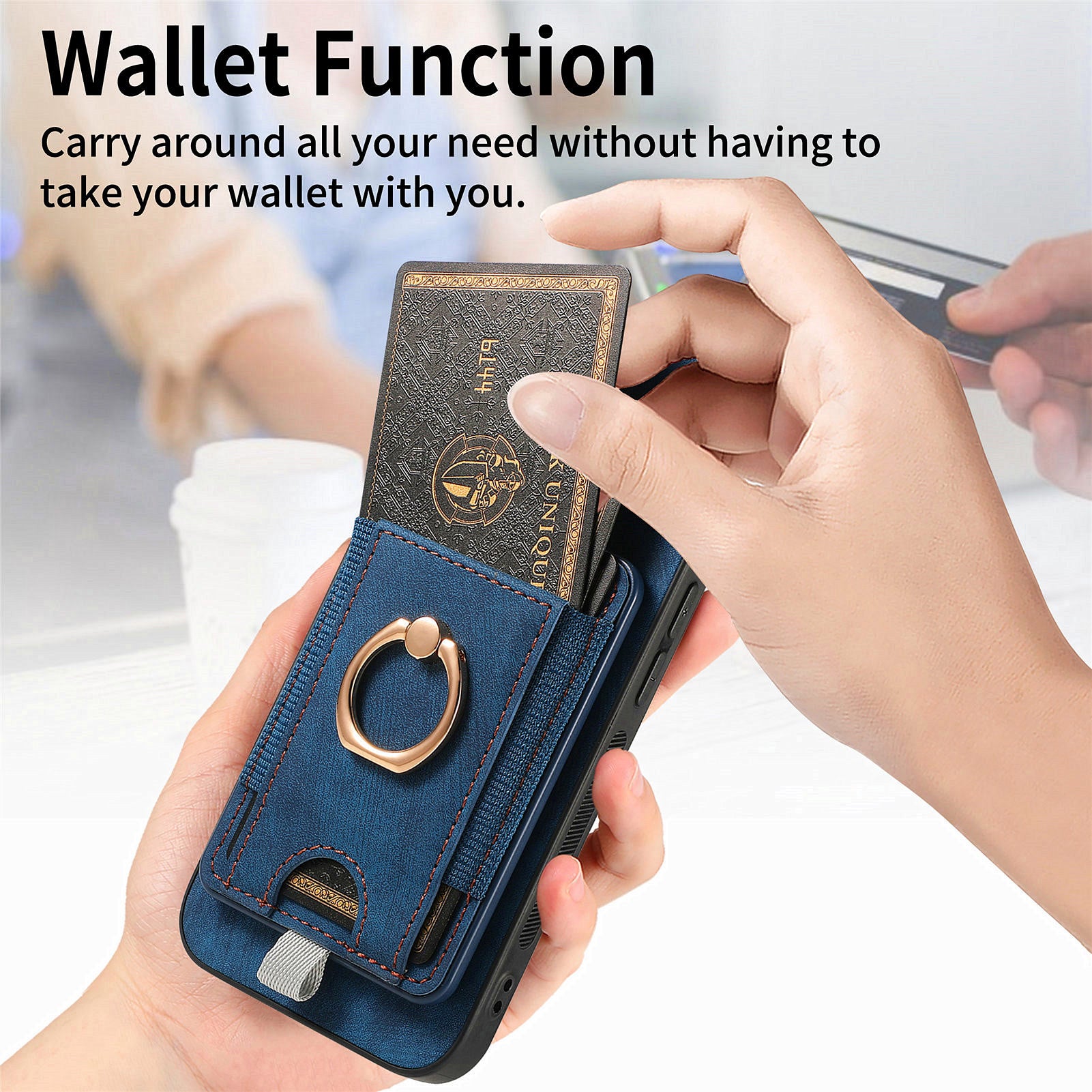 D7 For Google Pixel 8 Pro Cell Phone Case Detachable Magnetic Card Slot Kickstand Shell
