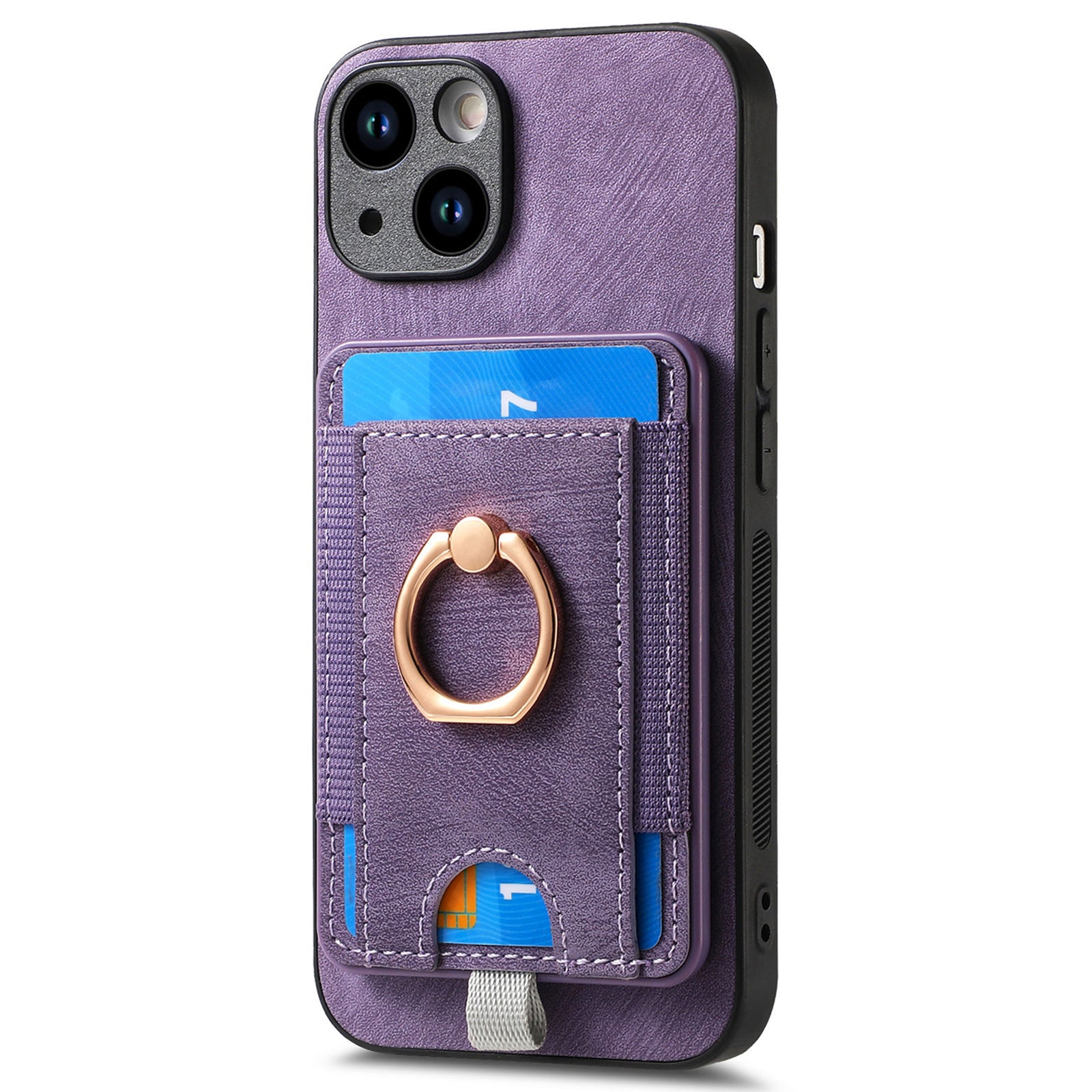 D7 For iPhone 14 / 13 Case 2 in 1 Magnetic Detachable Retro Leather Back Cover