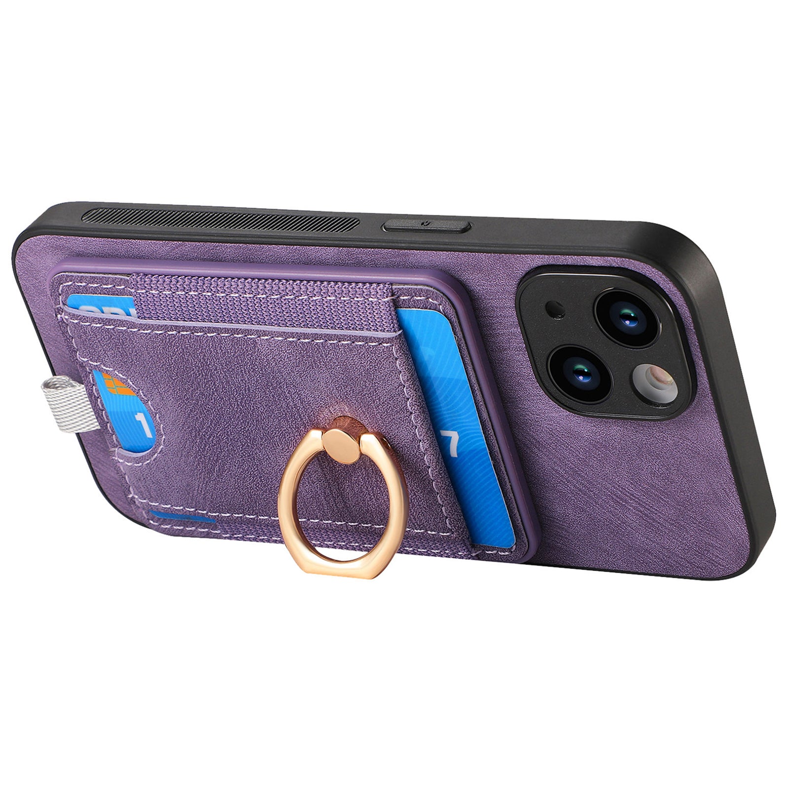 D7 For iPhone 14 / 13 Case 2 in 1 Magnetic Detachable Retro Leather Back Cover