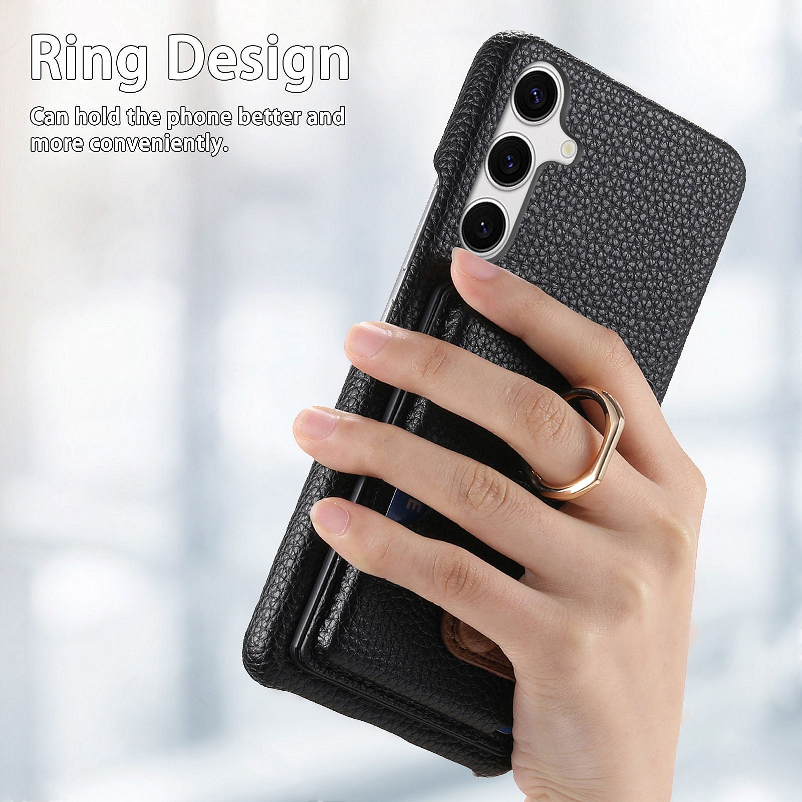 Y2 For Samsung Galaxy S23 FE Case Card Slot Phone Cover with Ring Kickstand