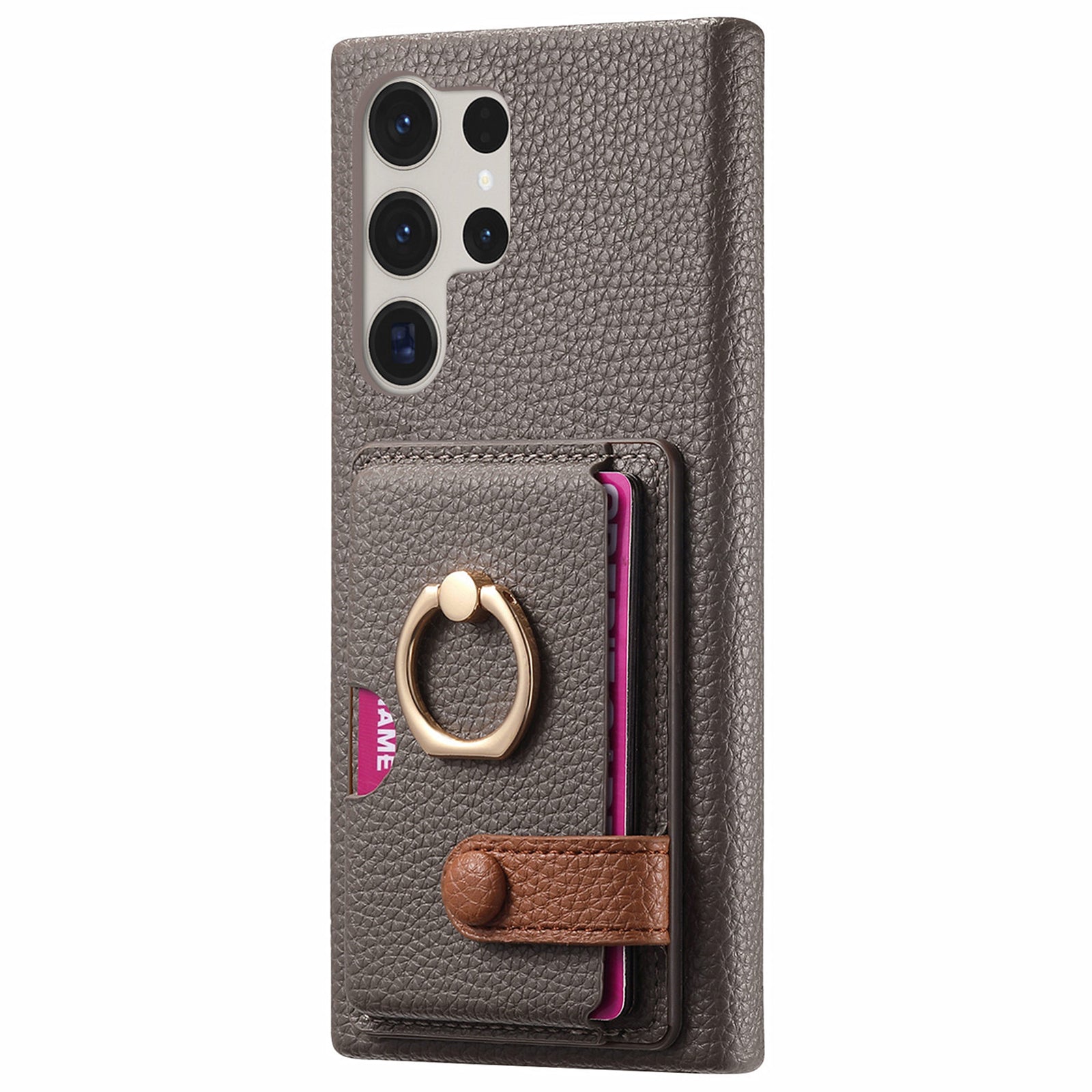 Y2 For Samsung Galaxy S23 Ultra Case Ring Kickstand Phone Cover with Card Slot