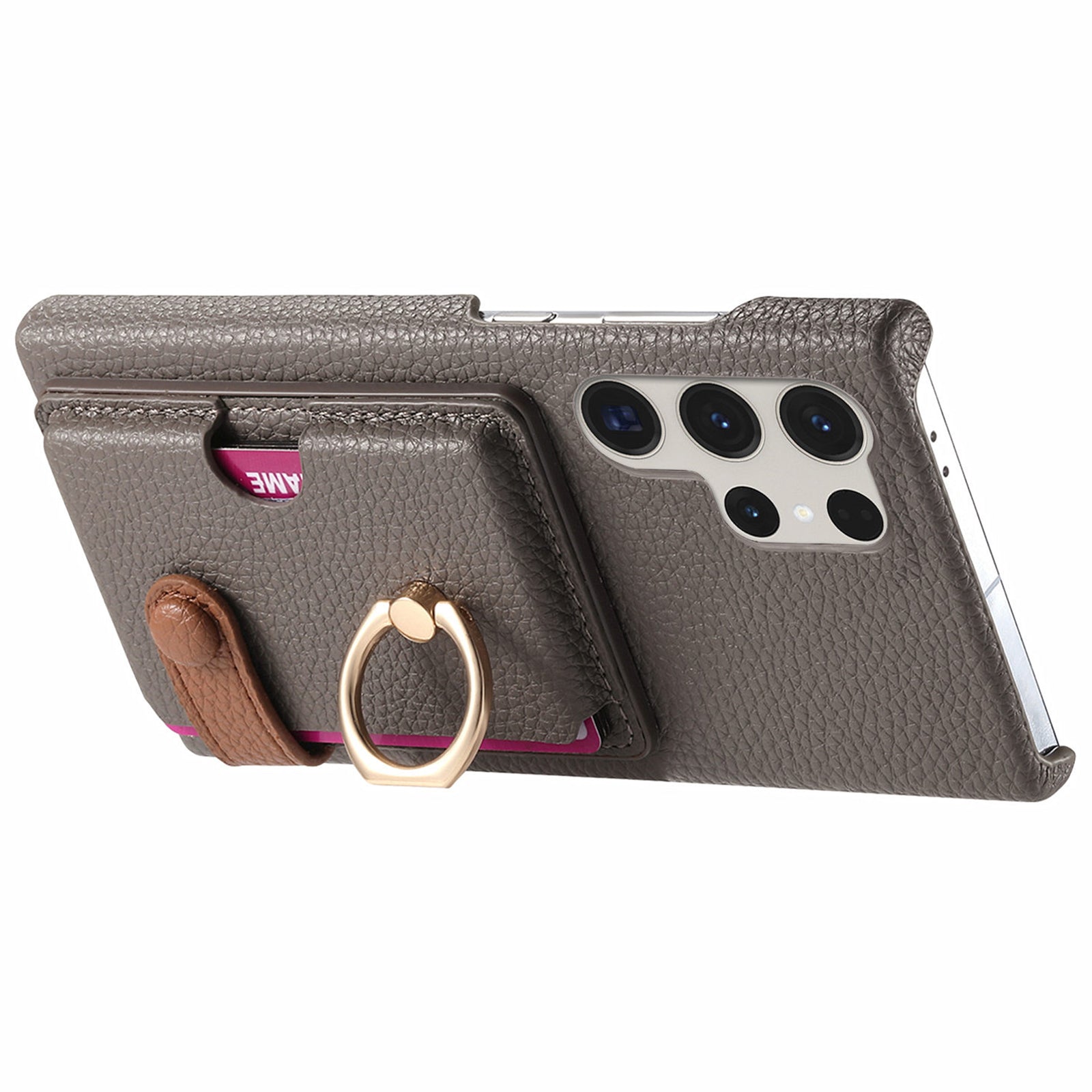 Y2 For Samsung Galaxy S23 Ultra Case Ring Kickstand Phone Cover with Card Slot