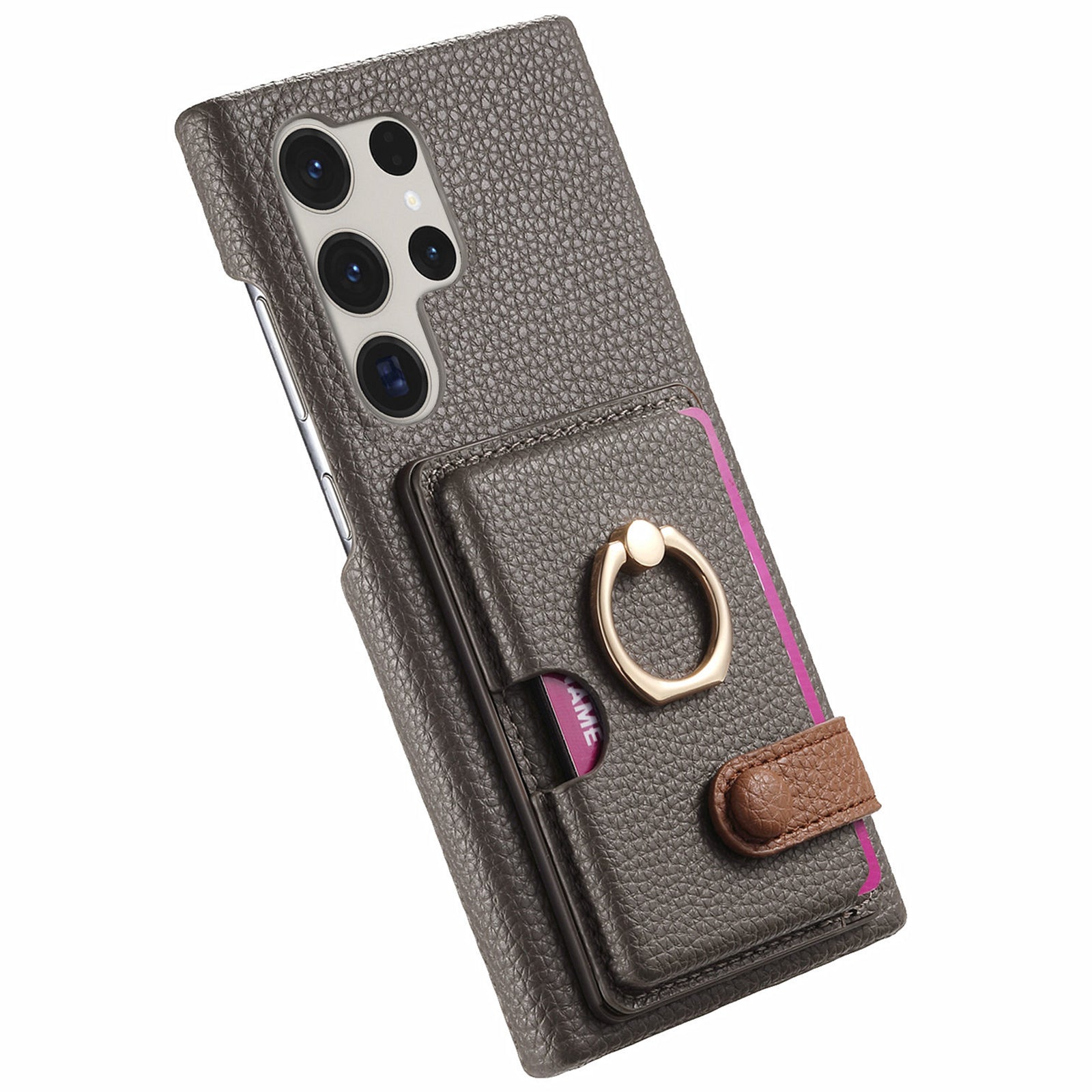 Y2 For Samsung Galaxy S23 Ultra Case Ring Kickstand Phone Cover with Card Slot
