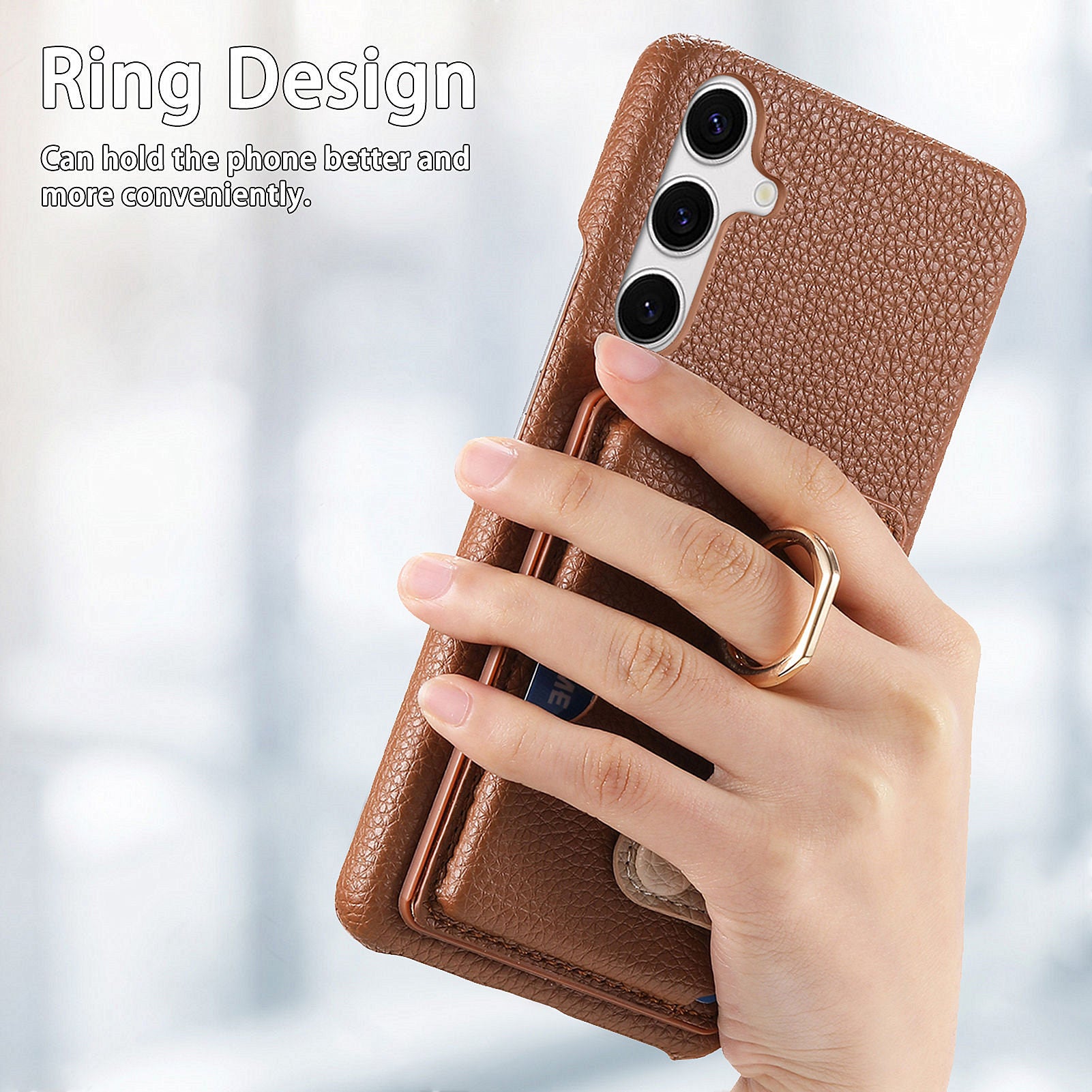 Y2 For Samsung Galaxy S24+ Case Drop Proof Card Holder Phone Cover with Ring Kickstand