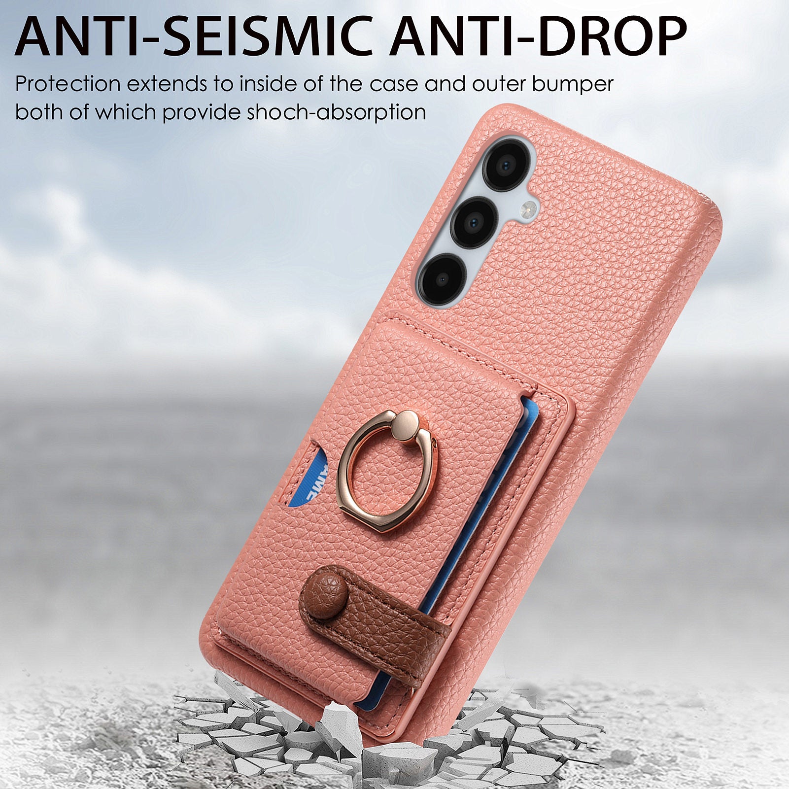 Y2 For Samsung Galaxy A15 4G / 5G Case Litchi Texture Leather Card Slots Phone Back Cover
