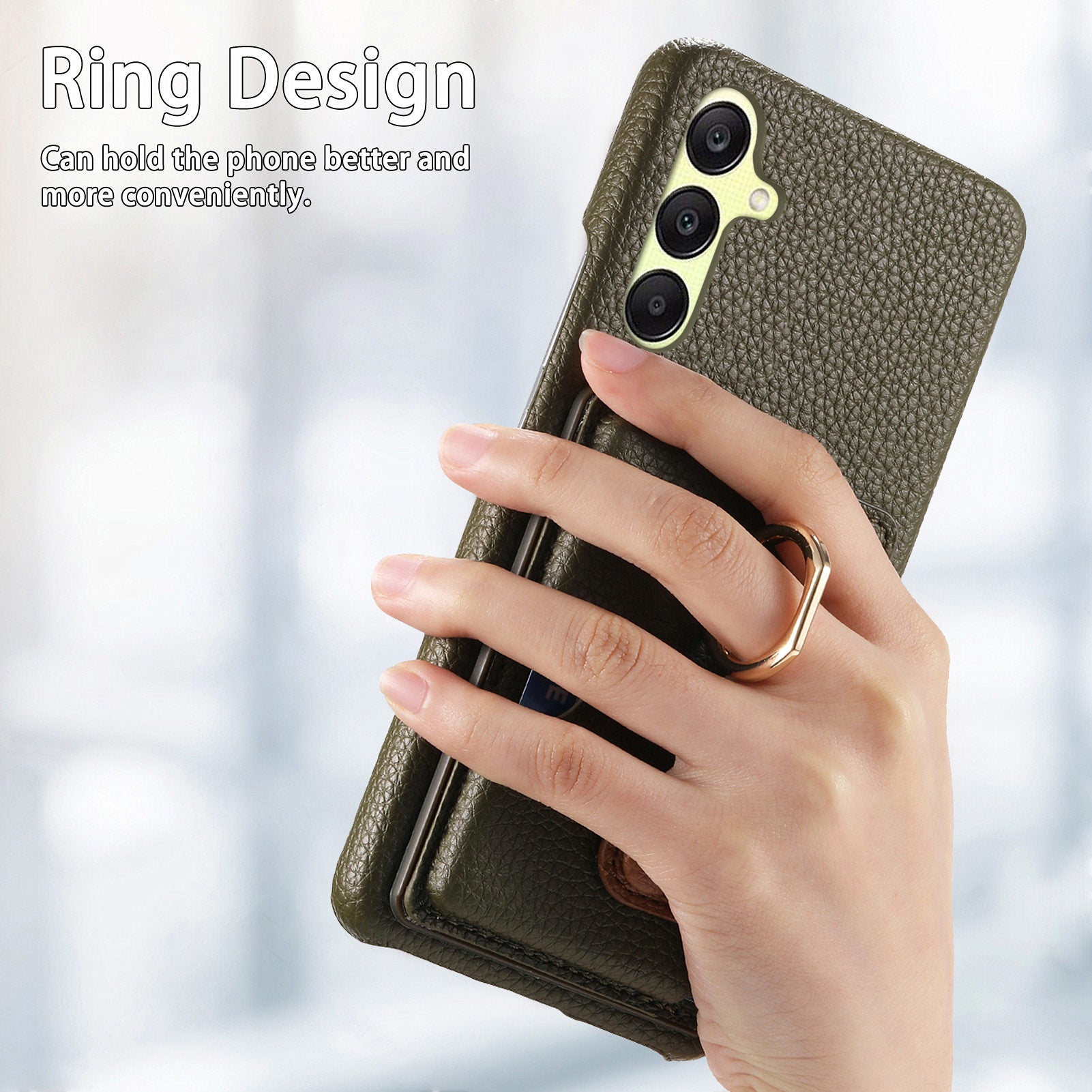 Y2 For Samsung Galaxy A25 5G (Global) (161.0 x 76.5 x 8.3mm) Case Card Slot Kickstand Phone Cover