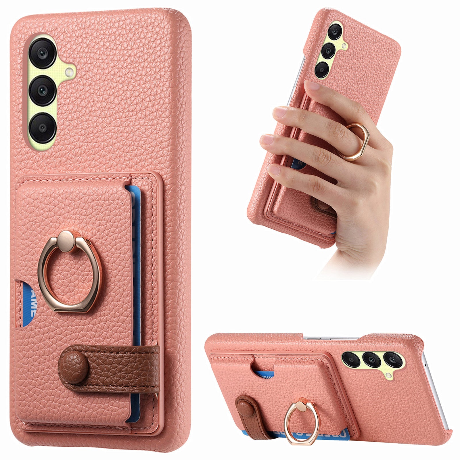 Y2 For Samsung Galaxy A25 5G (Global) (161.0 x 76.5 x 8.3mm) Case Card Slot Kickstand Phone Cover