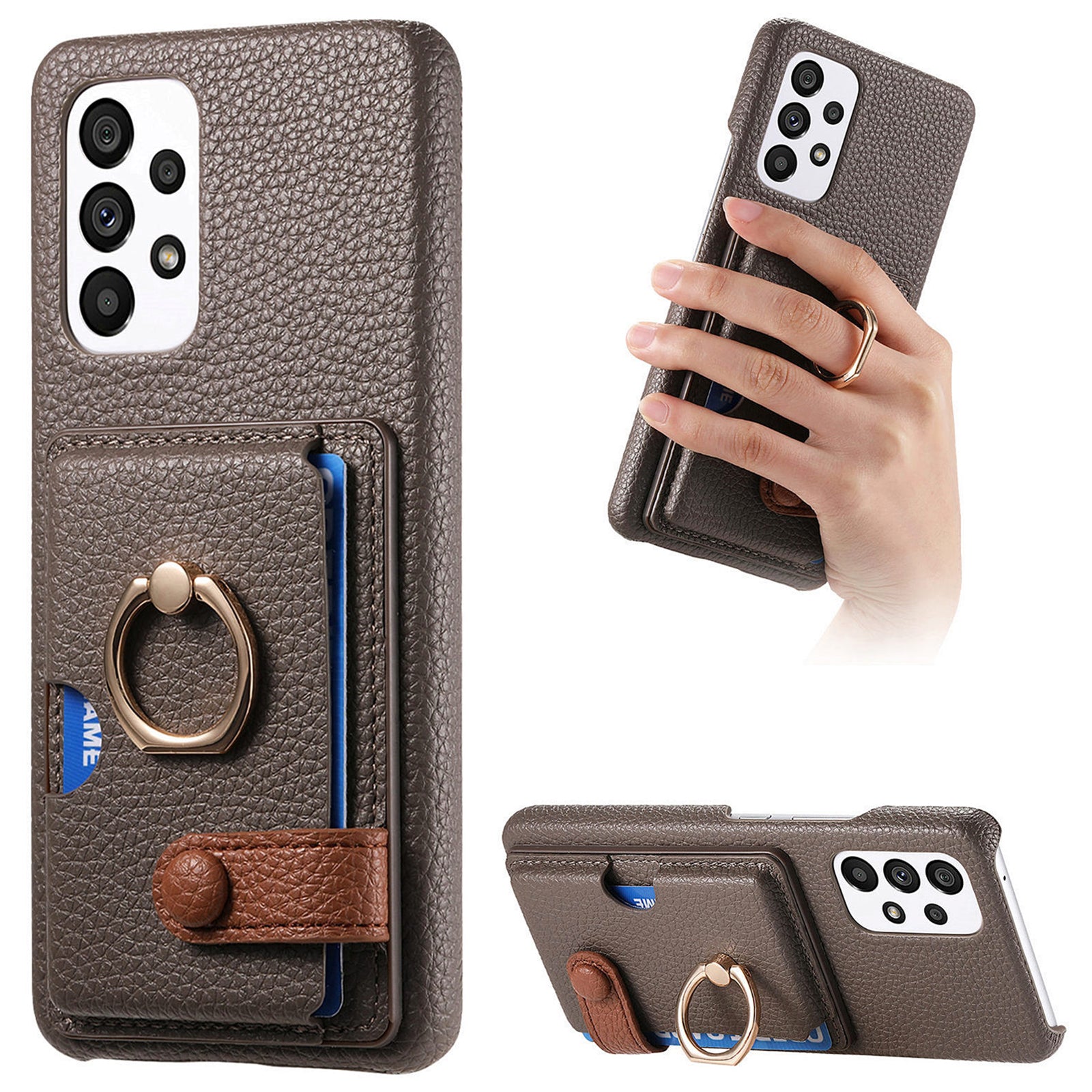 Y2 For Samsung Galaxy A53 5G Case Ring Kickstand Card Slot Phone Cover