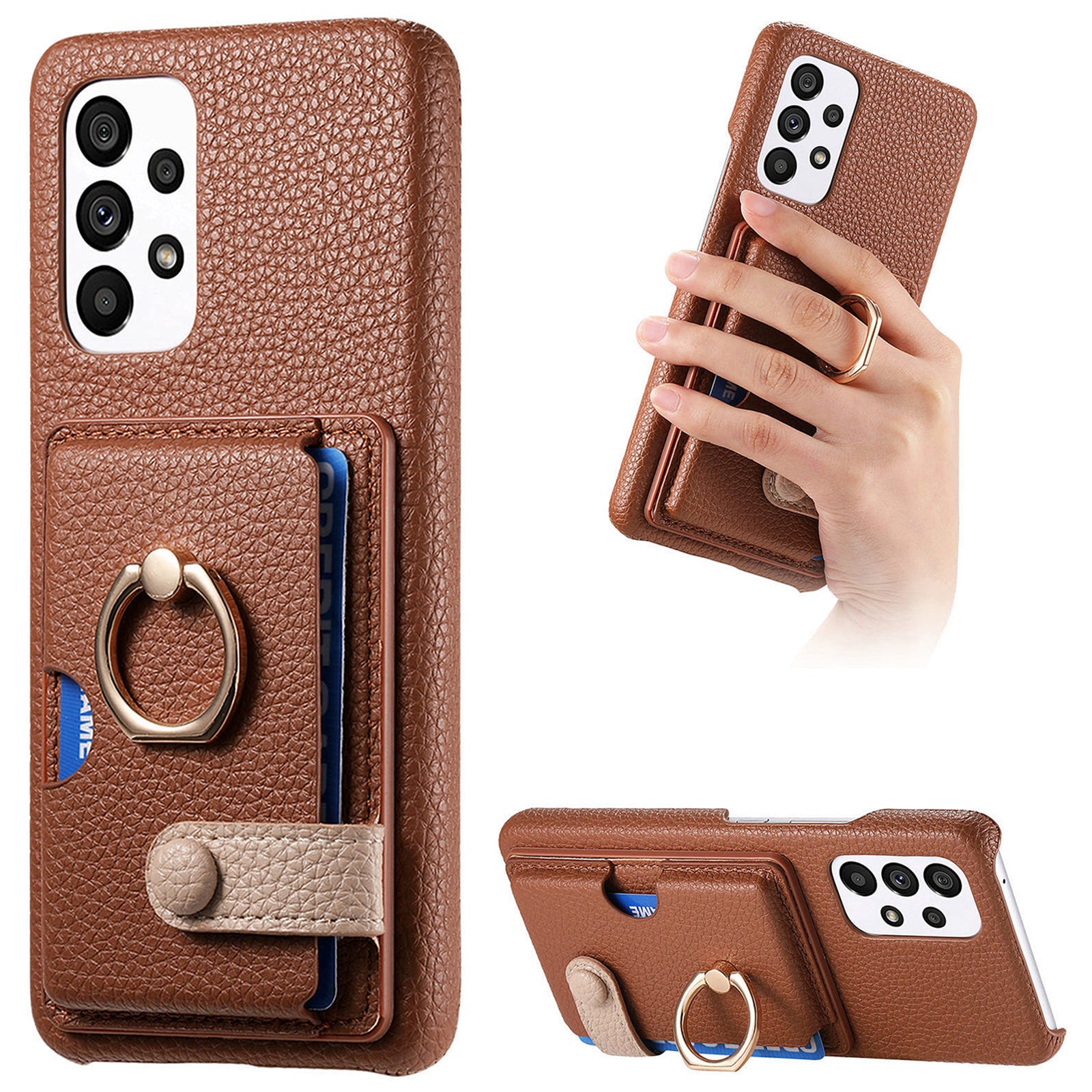 Y2 For Samsung Galaxy A53 5G Case Ring Kickstand Card Slot Phone Cover