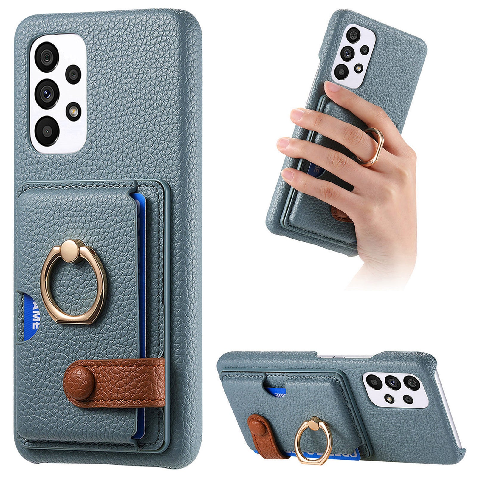 Y2 For Samsung Galaxy A53 5G Case Ring Kickstand Card Slot Phone Cover