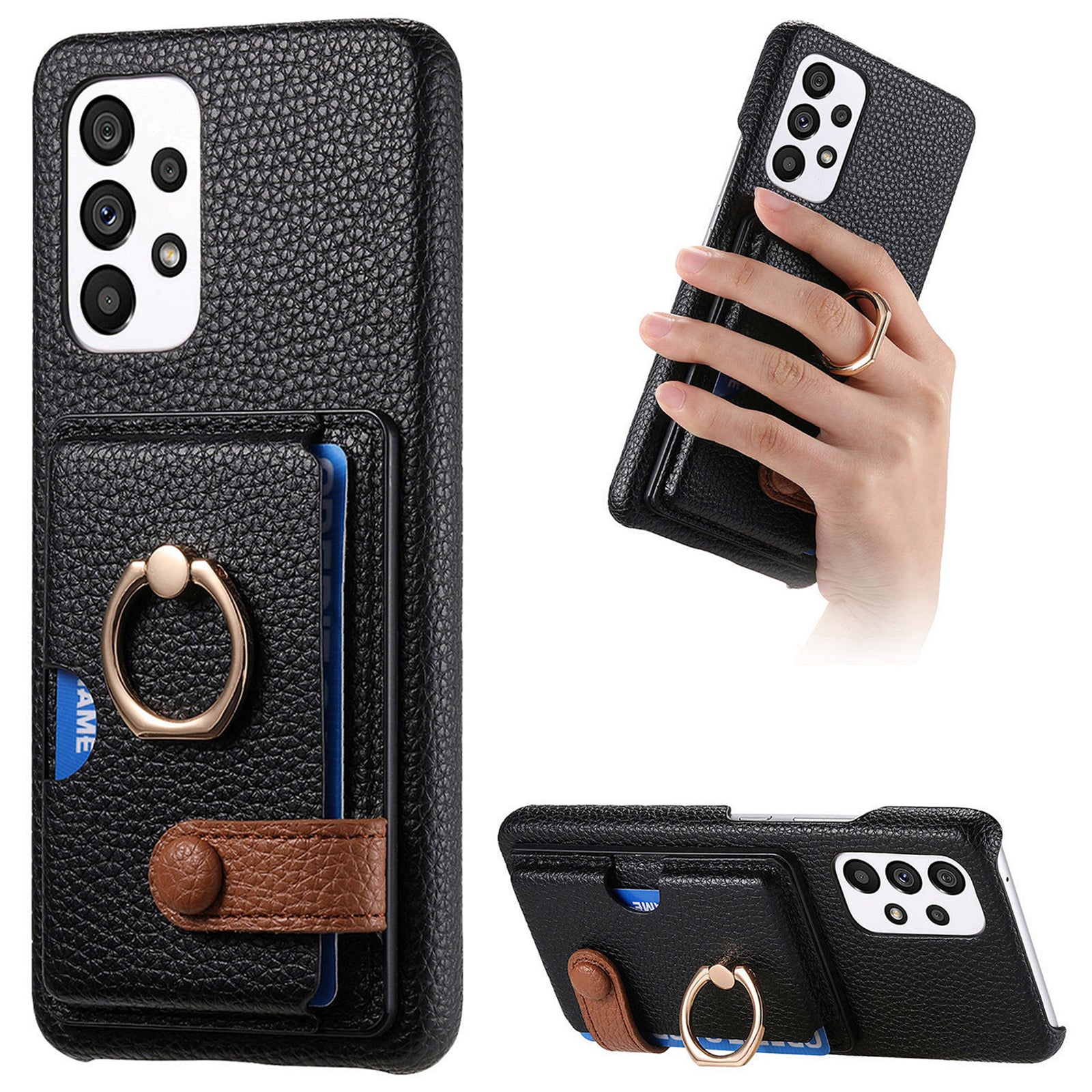 Y2 For Samsung Galaxy A53 5G Case Ring Kickstand Card Slot Phone Cover