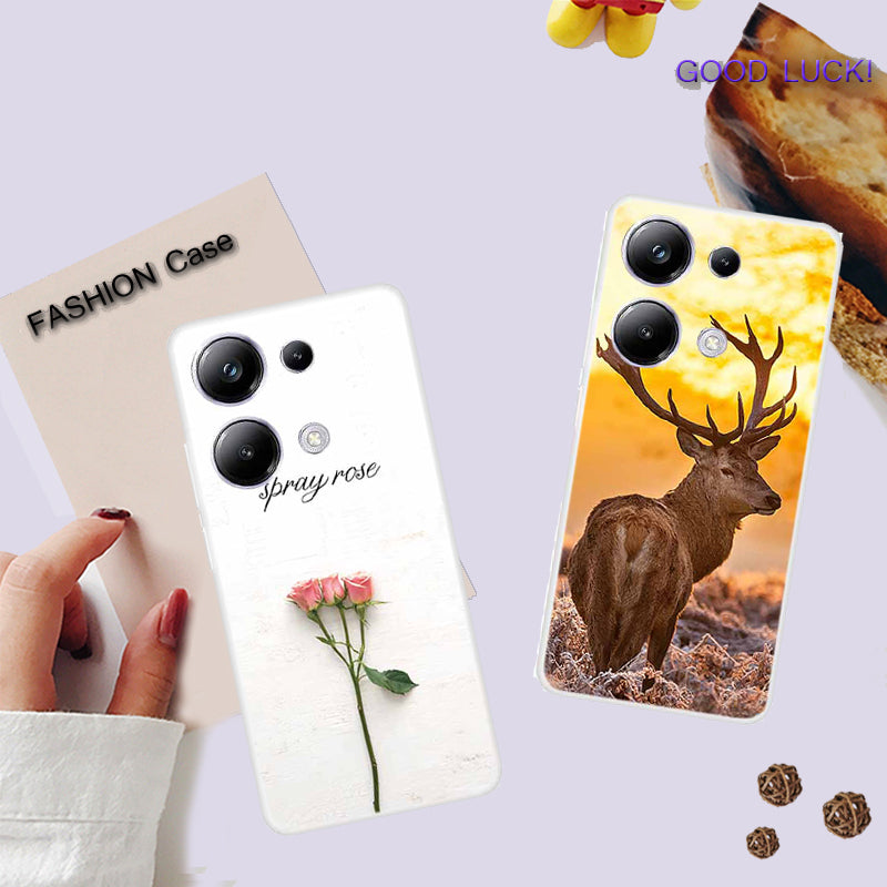 For Xiaomi Redmi Note 13 Pro 4G / Poco M6 Pro 4G TPU Case Pattern Printing Phone Cover