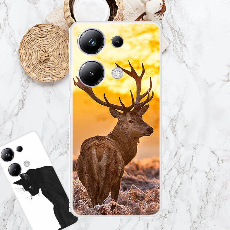 For Xiaomi Redmi Note 13 Pro 4G / Poco M6 Pro 4G TPU Case Pattern Printing Phone Cover
