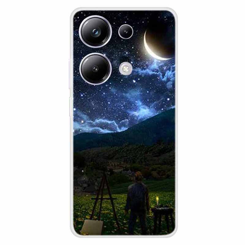 For Xiaomi Redmi Note 13 Pro 4G / Poco M6 Pro 4G Case Pattern Printing Soft TPU Phone Shell