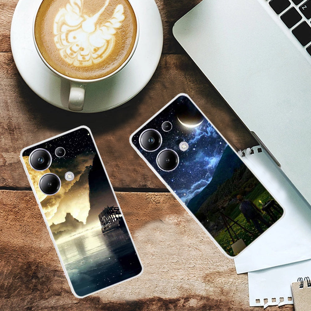 For Xiaomi Redmi Note 13 Pro 4G / Poco M6 Pro 4G Case Pattern Printing Soft TPU Phone Shell