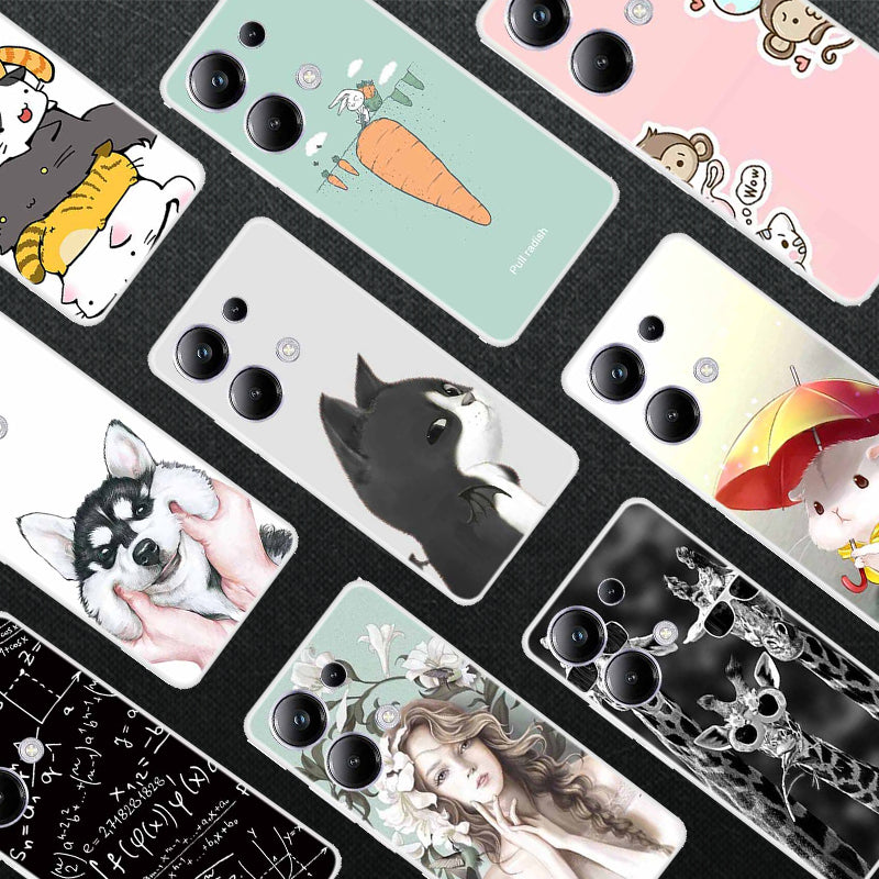 For Xiaomi Redmi Note 13 Pro 4G / Poco M6 Pro 4G Case Pattern Printing Soft TPU Phone Shell