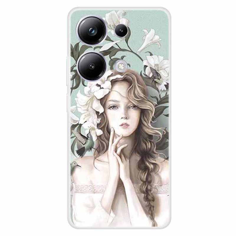 For Xiaomi Redmi Note 13 Pro 4G / Poco M6 Pro 4G Case Pattern Printing Soft TPU Phone Shell