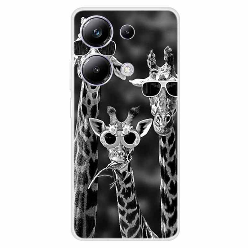 For Xiaomi Redmi Note 13 Pro 4G / Poco M6 Pro 4G Case Pattern Printing Soft TPU Phone Shell