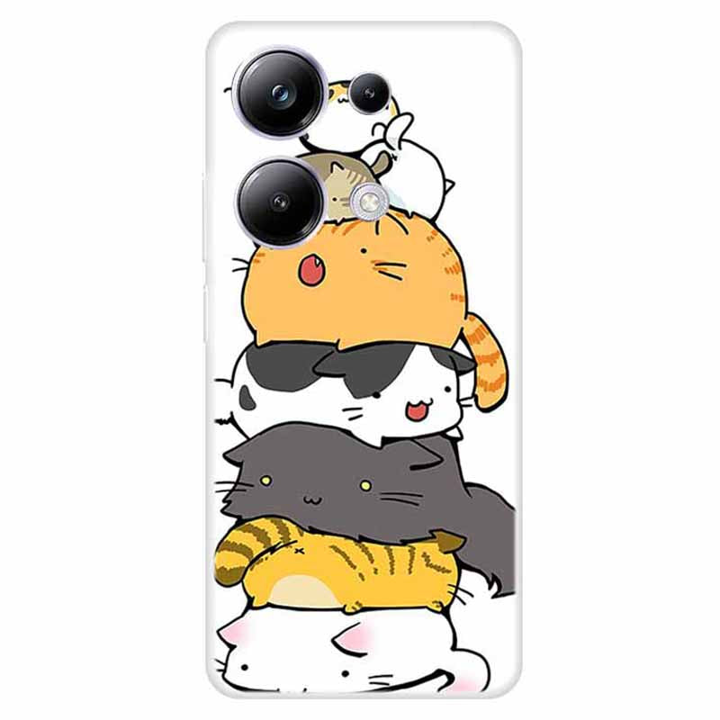 For Xiaomi Redmi Note 13 Pro 4G / Poco M6 Pro 4G Case Pattern Printing Soft TPU Phone Shell