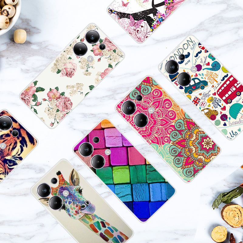 For Xiaomi Redmi Note 13 Pro 4G / Poco M6 Pro 4G Case TPU Pattern Printing Phone Cover