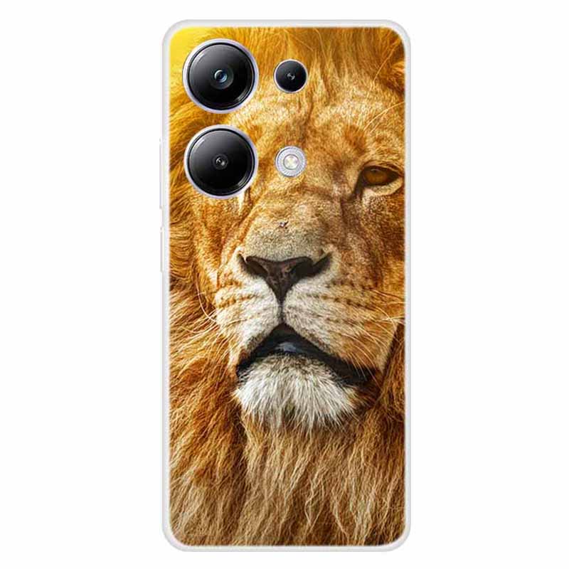 For Xiaomi Redmi Note 13 Pro 4G / Poco M6 Pro 4G Case TPU Pattern Printing Phone Cover
