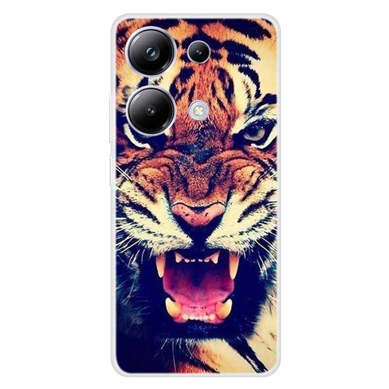 For Xiaomi Redmi Note 13 Pro 4G / Poco M6 Pro 4G Case TPU Pattern Printing Phone Cover
