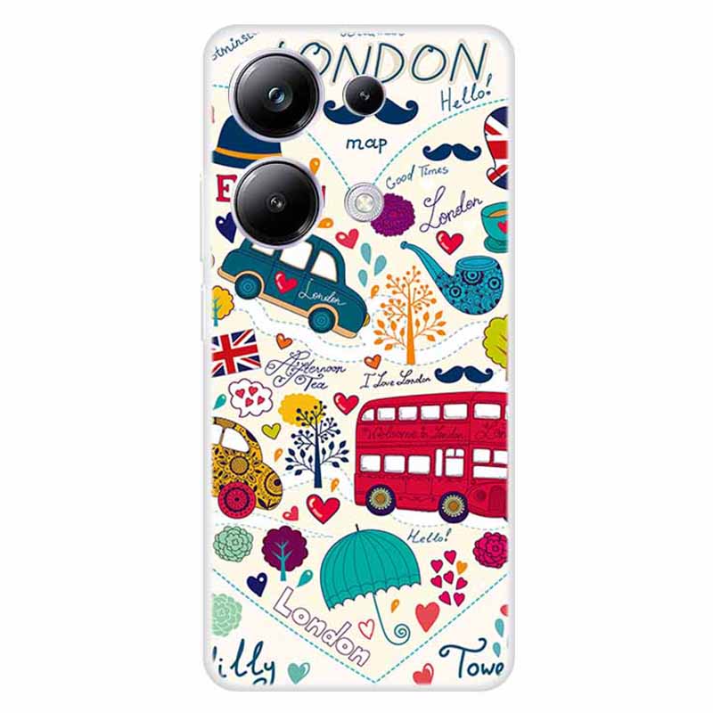 For Xiaomi Redmi Note 13 Pro 4G / Poco M6 Pro 4G Case TPU Pattern Printing Phone Cover