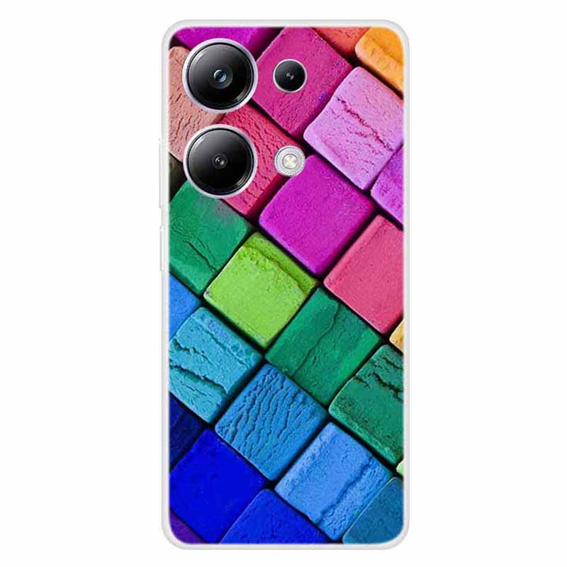 For Xiaomi Redmi Note 13 Pro 4G / Poco M6 Pro 4G Case TPU Pattern Printing Phone Cover