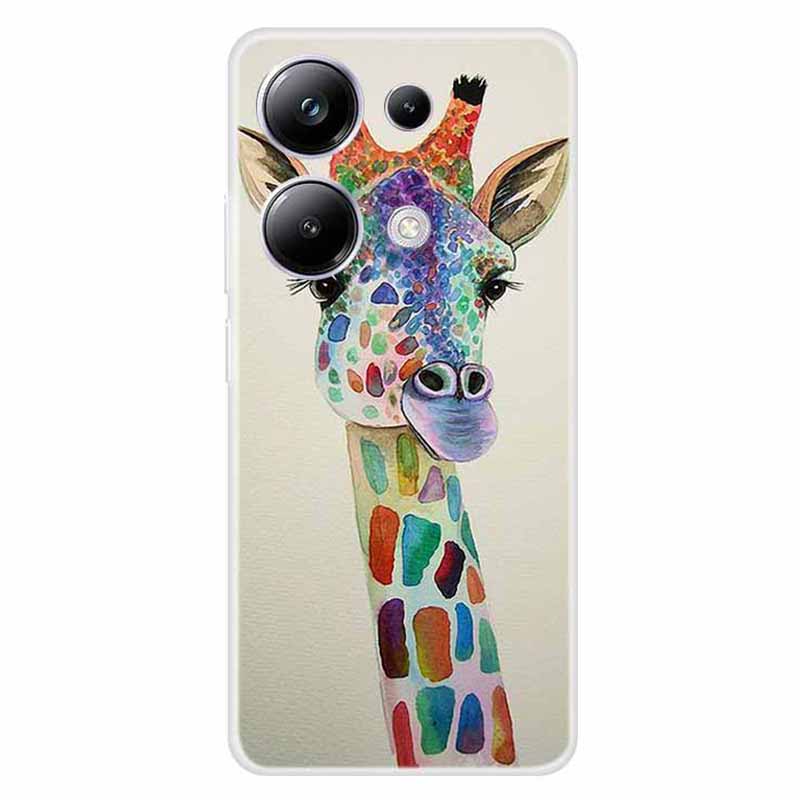 For Xiaomi Redmi Note 13 Pro 4G / Poco M6 Pro 4G Case TPU Pattern Printing Phone Cover