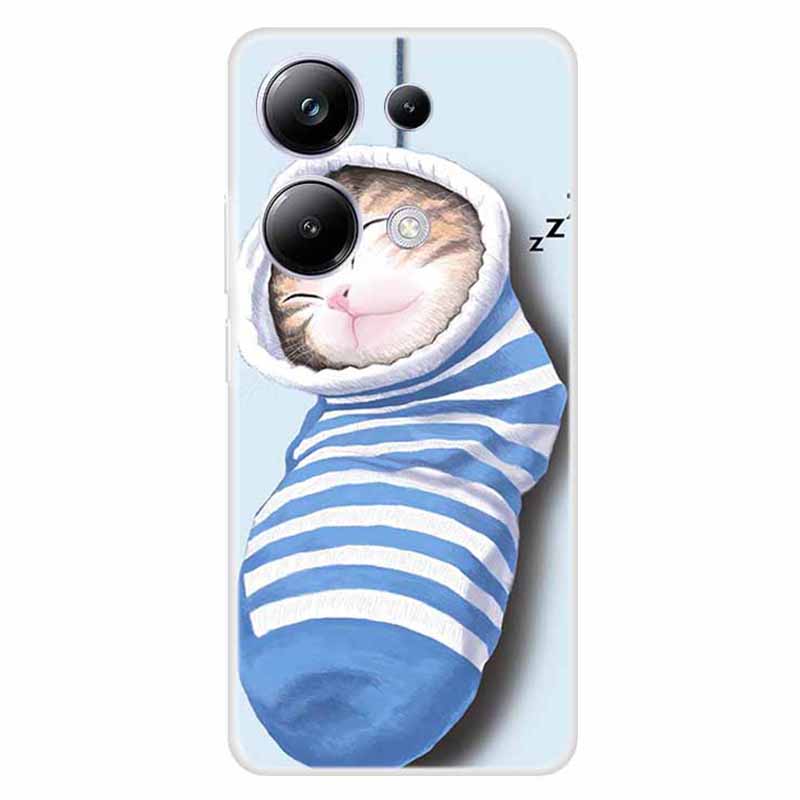 For Xiaomi Redmi Note 13 Pro 4G / Poco M6 Pro 4G Case TPU Pattern Printing Phone Cover