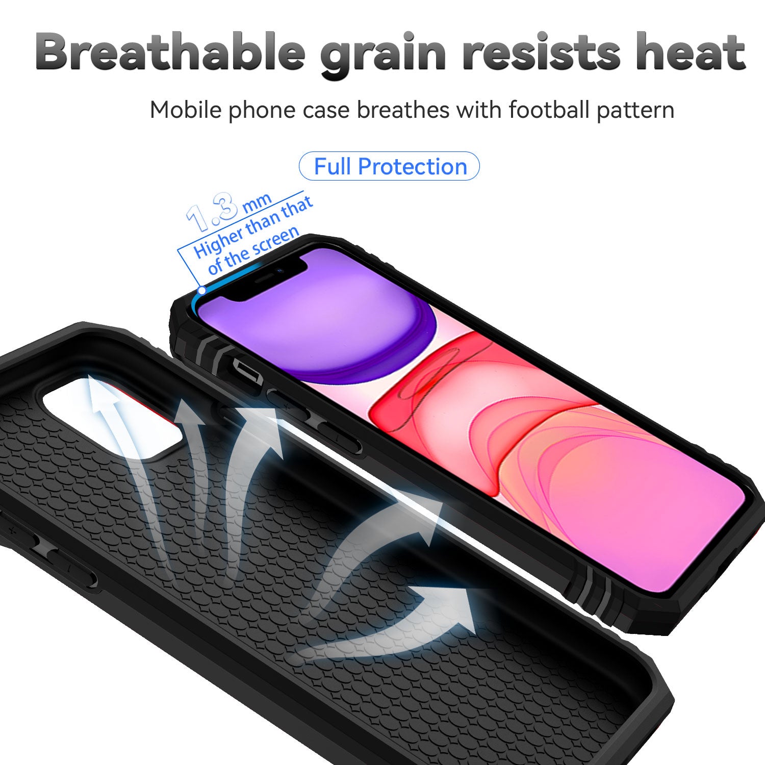 For iPhone 11 Case PC+TPU Kickstand Armour Phone Cover with Camera Slide Guard