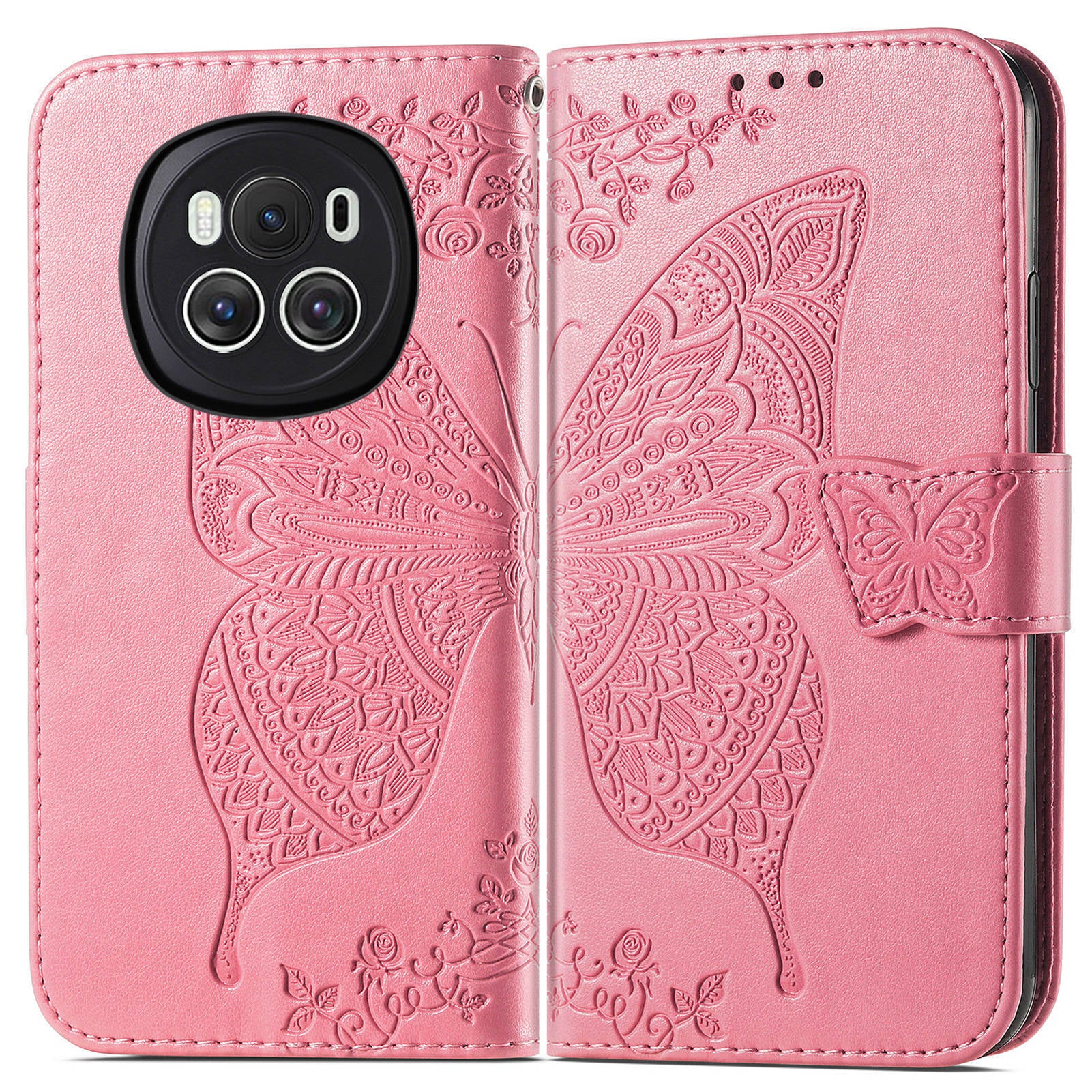 For Honor Magic6 5G Case Stand Design Imprinted Butterfly Cell Phone Cover