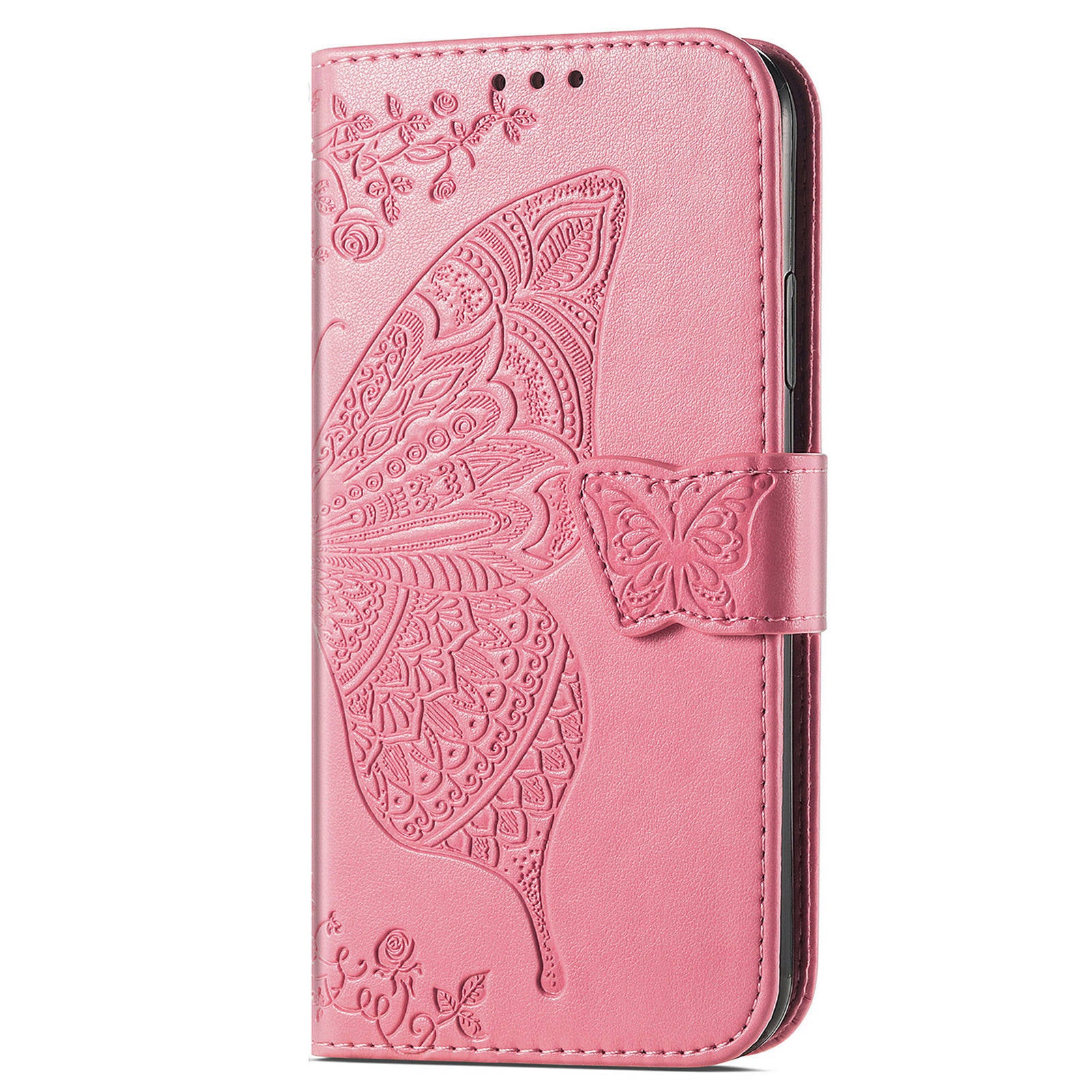 For Realme 12 Case Butterfly Imprinted PU Leather Magnetic Flip Stand Phone Cover