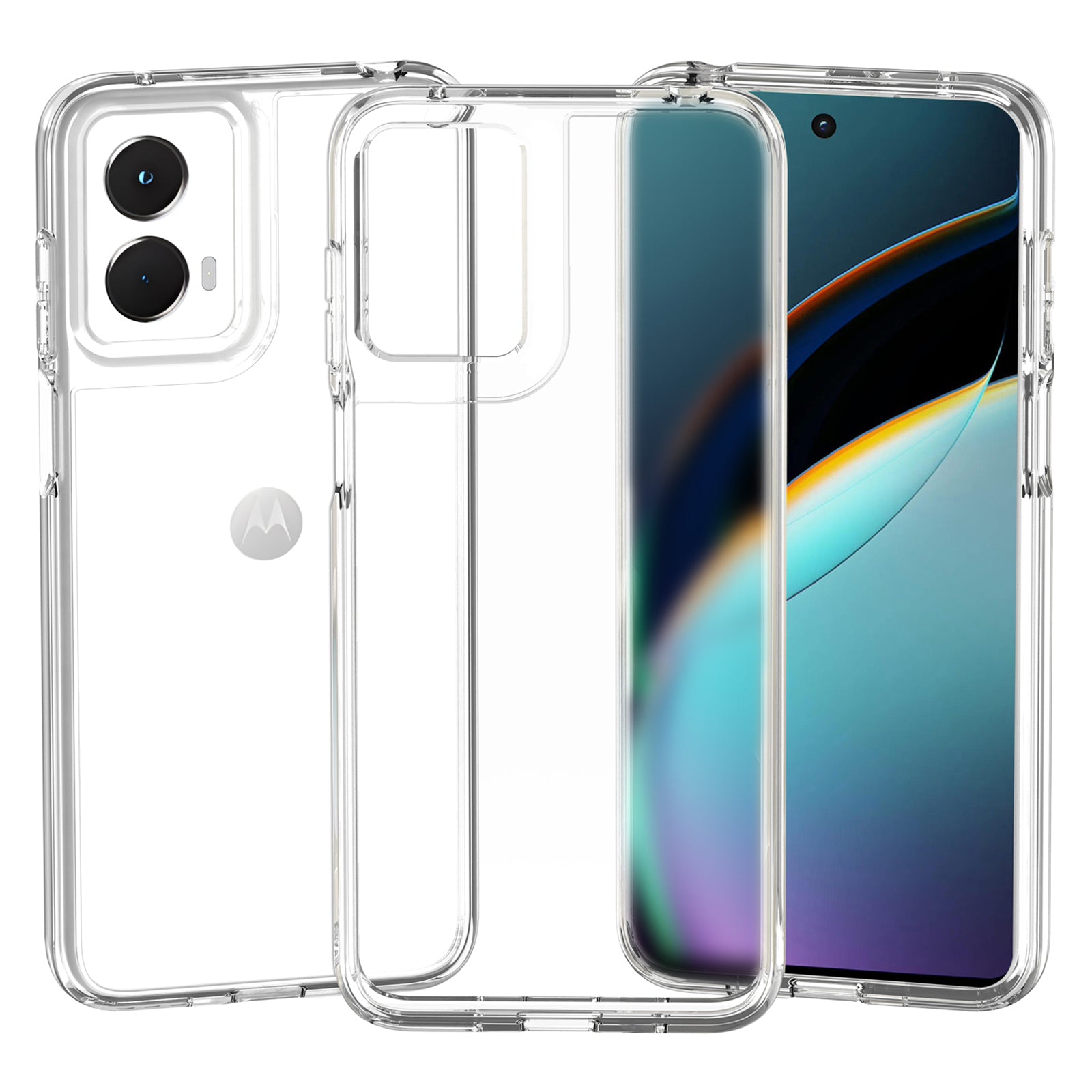 For Motorola Moto G 5G (2024) Case Drop-proof TPU+PC Clear Phone Cover